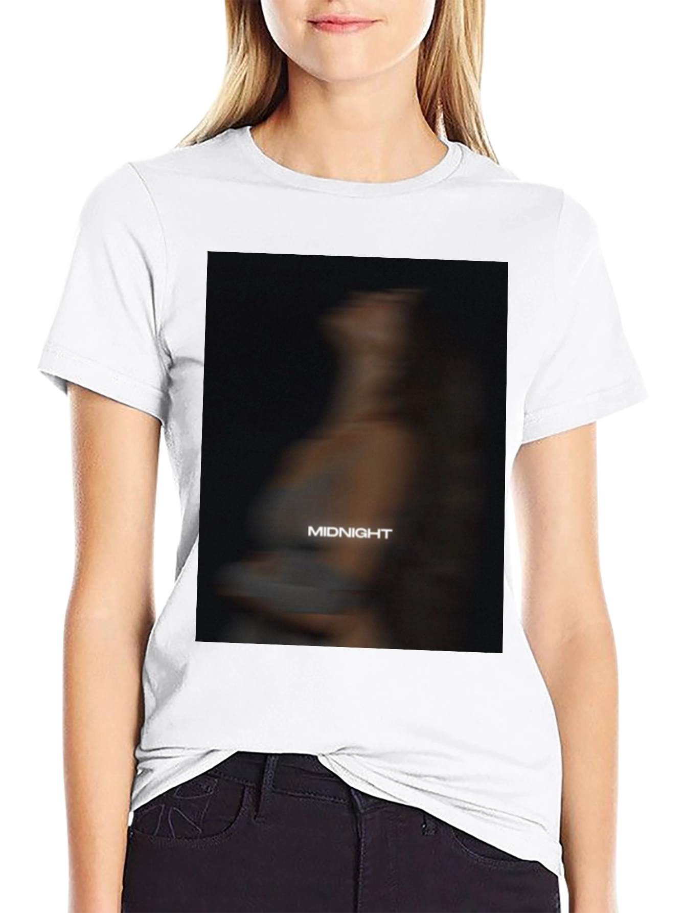 Midnight Graphic Print Black T-Shirt