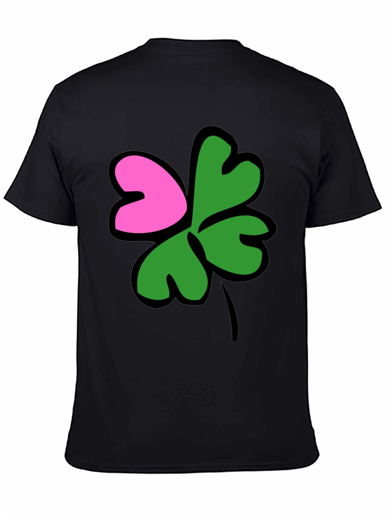 Lucky Clover Graphic Tee - Black