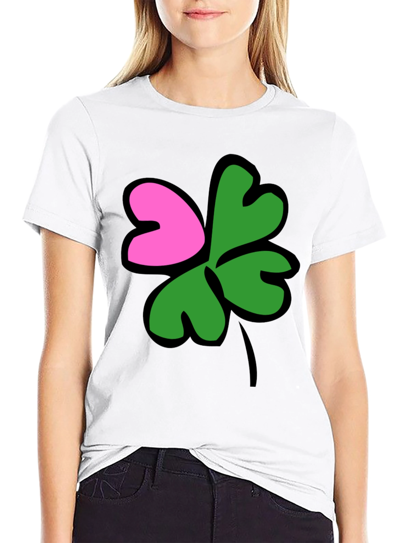 Lucky Clover Graphic Tee - Black