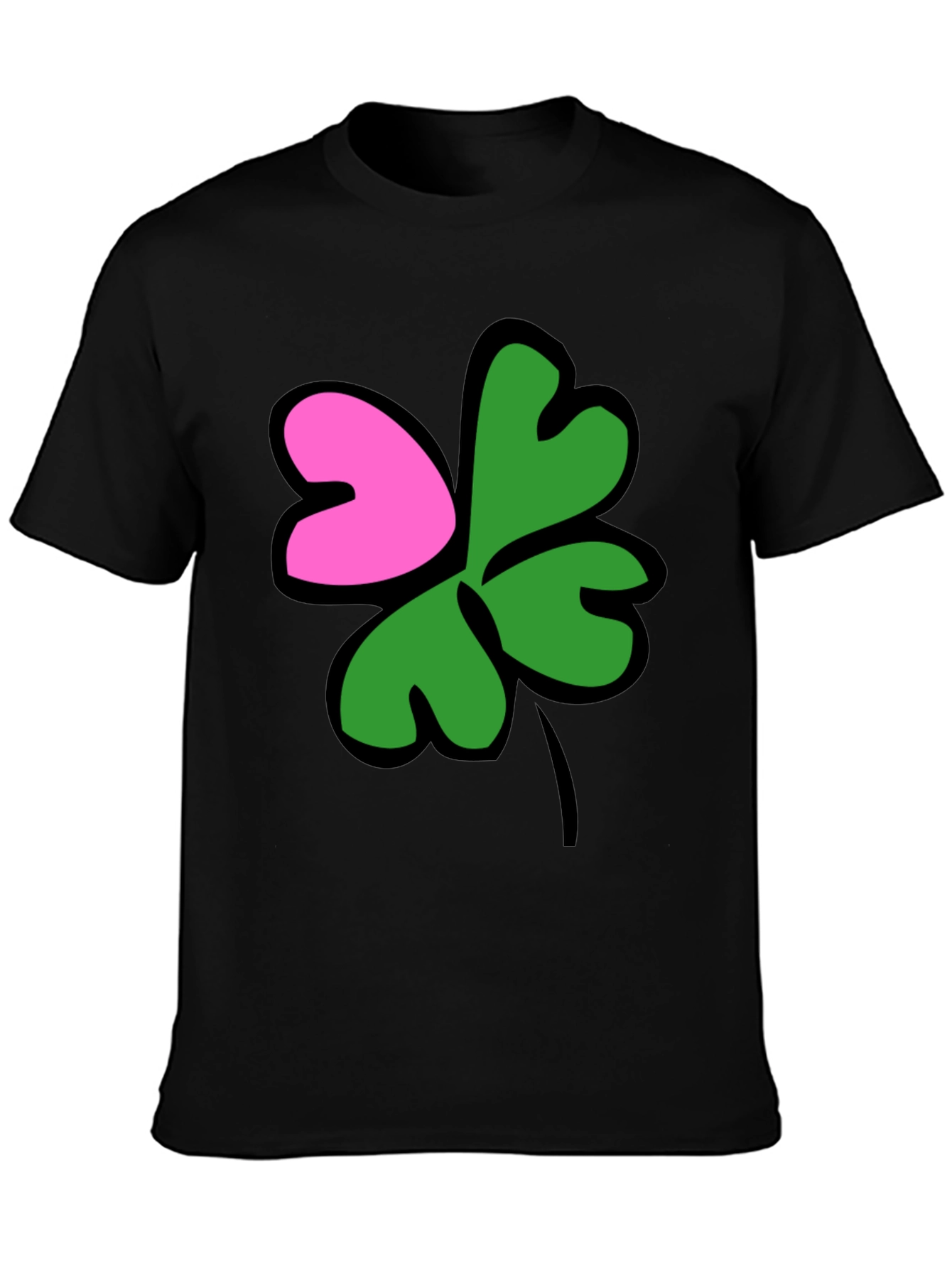 Lucky Clover Graphic Tee - Black