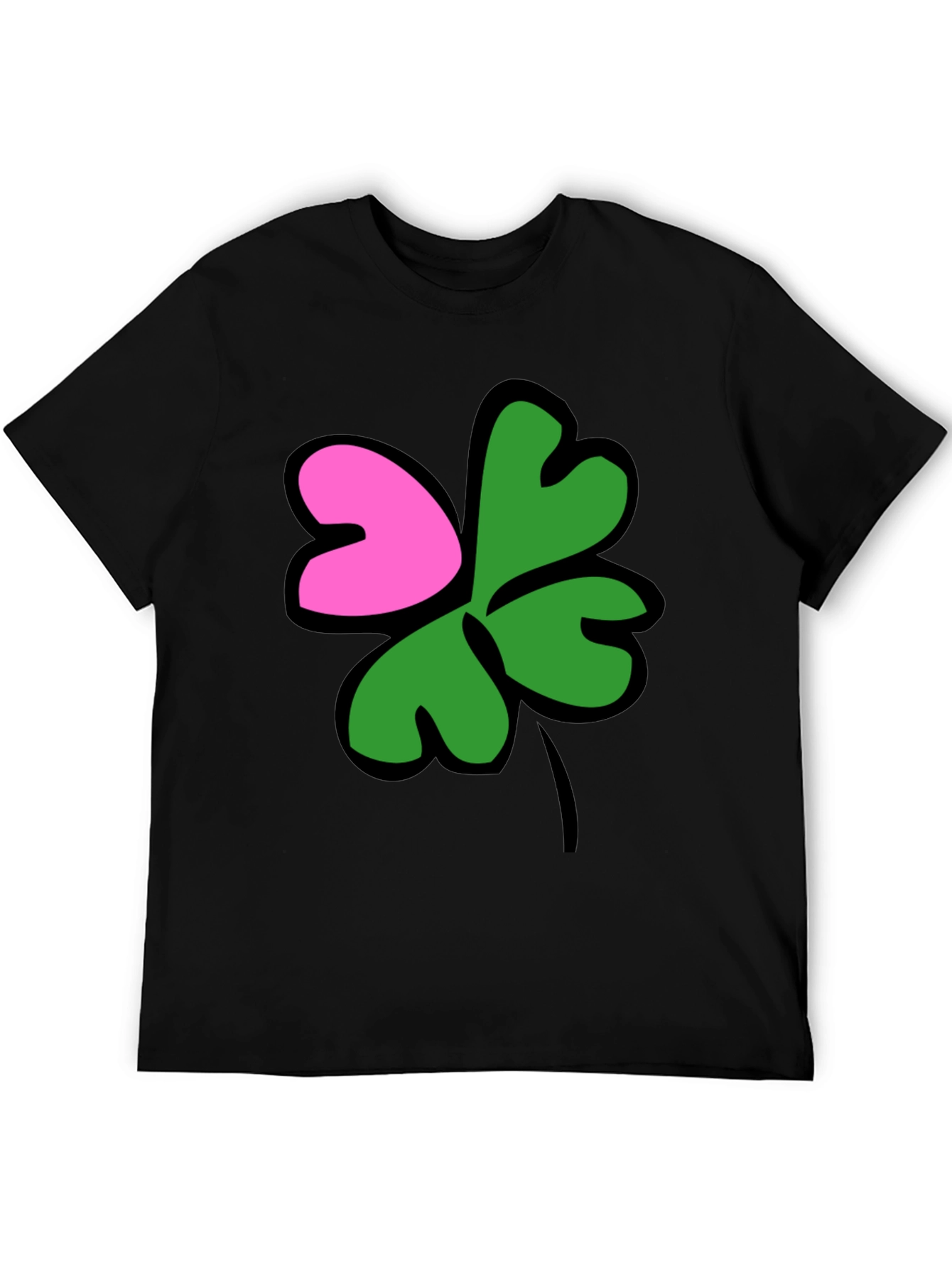 Lucky Clover Graphic Tee - Black