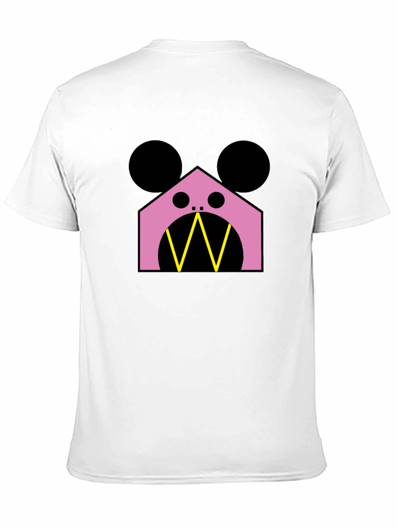 Pink Monster Graphic Black T-Shirt