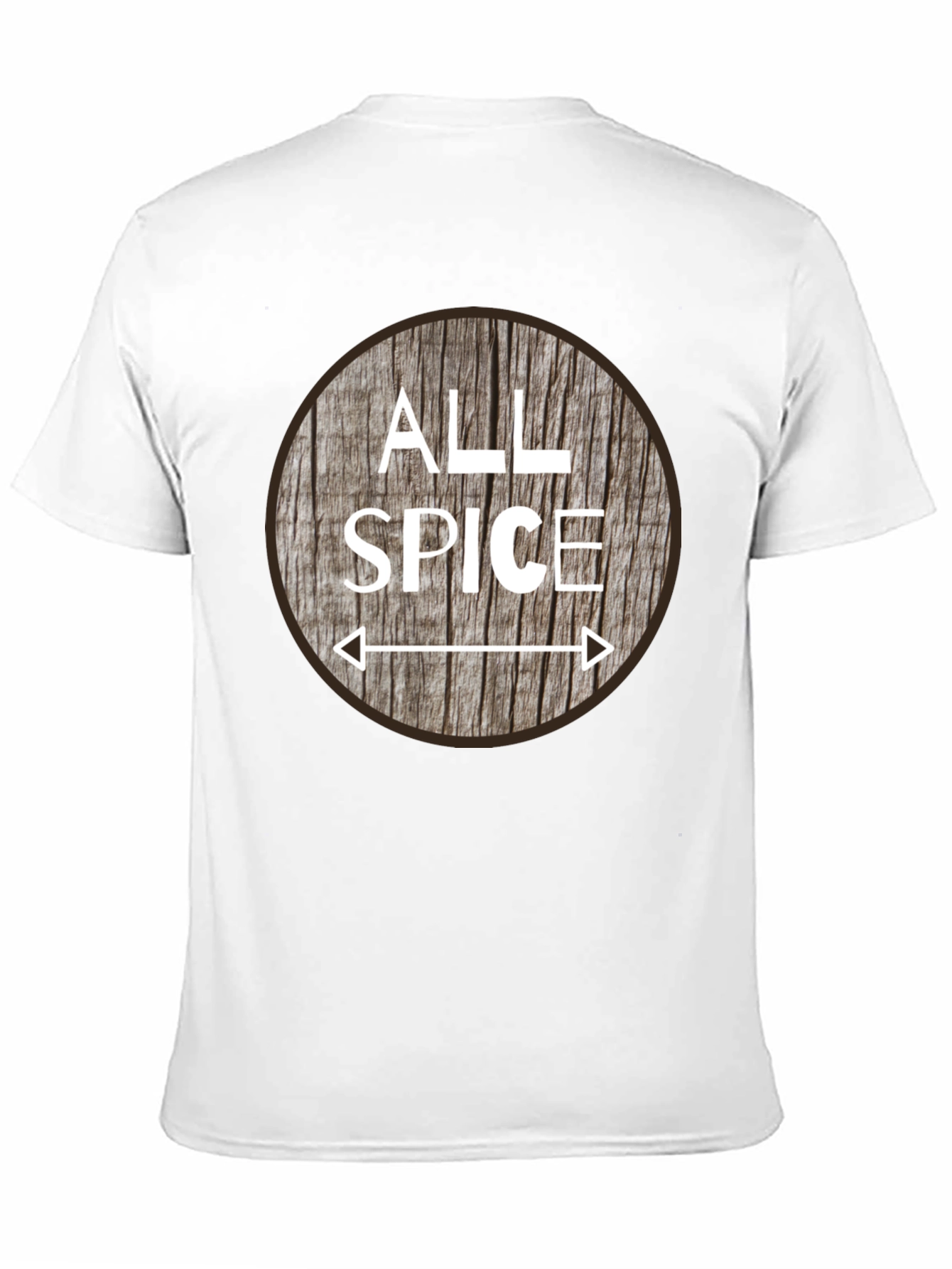 All Spice Graphic T-Shirt Wood Grain Design