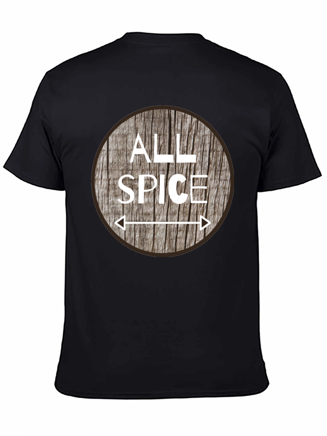 All Spice Graphic T-Shirt Wood Grain Design