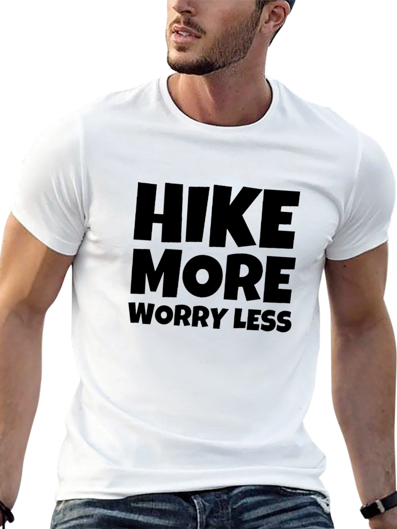 Hike More Worry Less Black T-Shirt