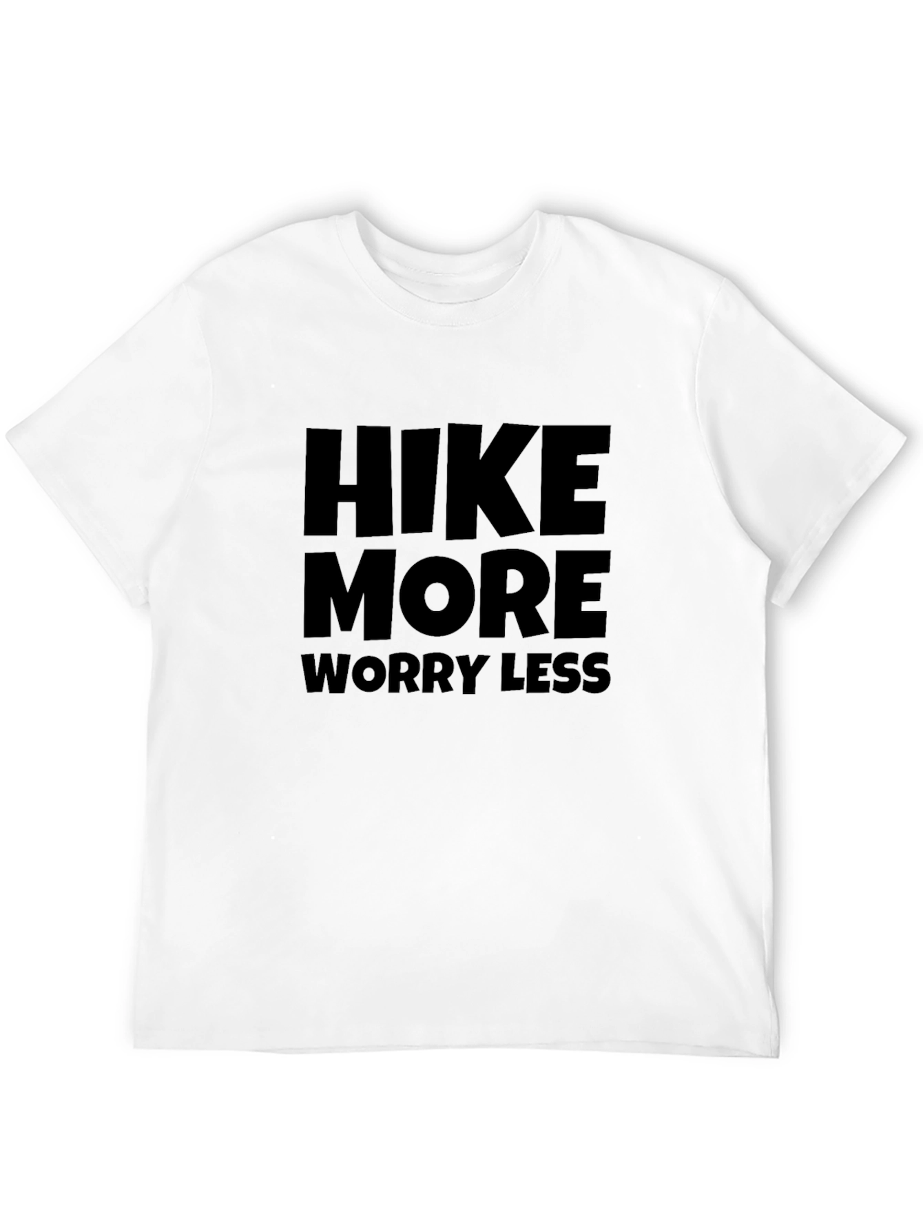 Hike More Worry Less Black T-Shirt