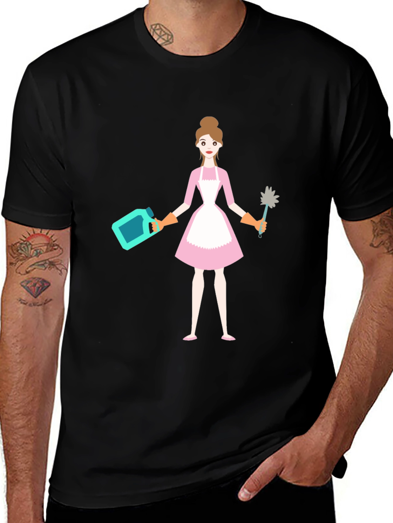 Maid Graphic Tee - Cleaning Crew T-Shirt