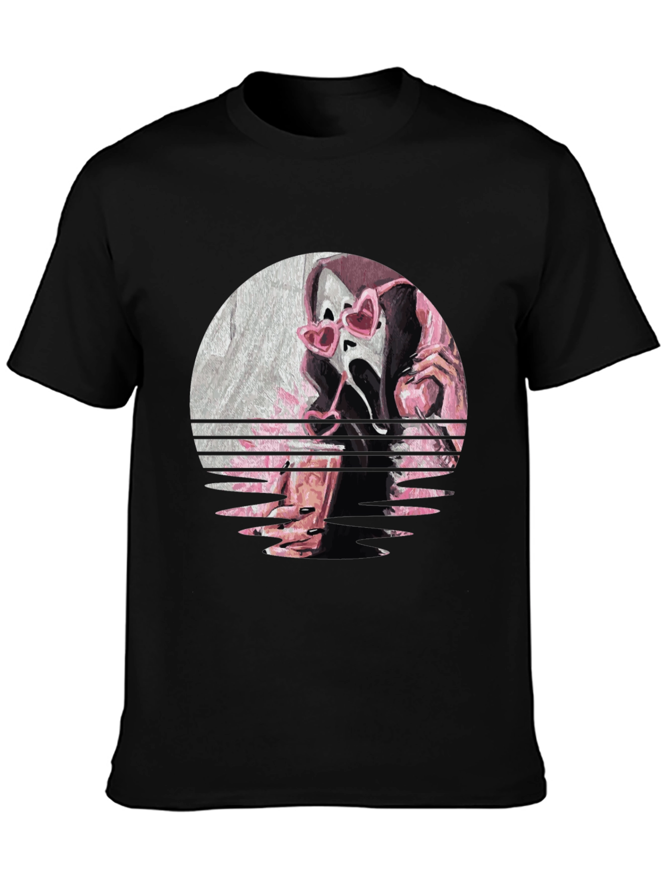 Ghostface Heart Glasses Graphic Tee
