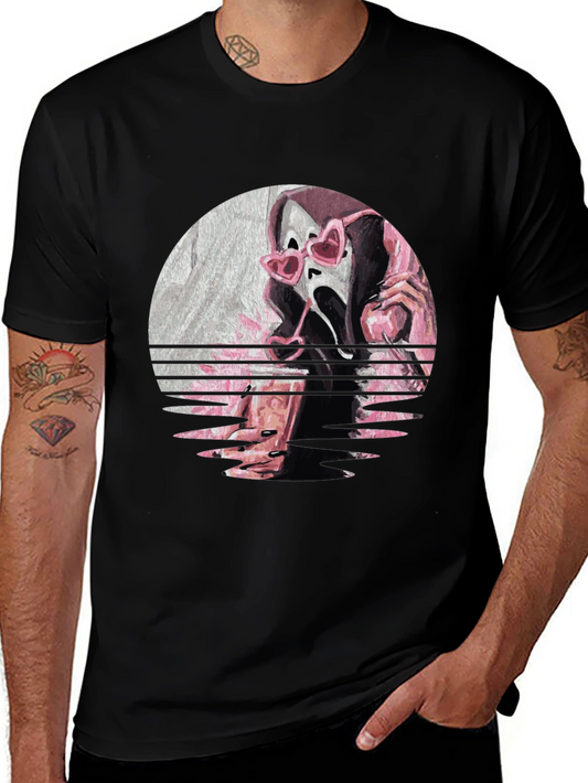 Ghostface Heart Glasses Graphic Tee