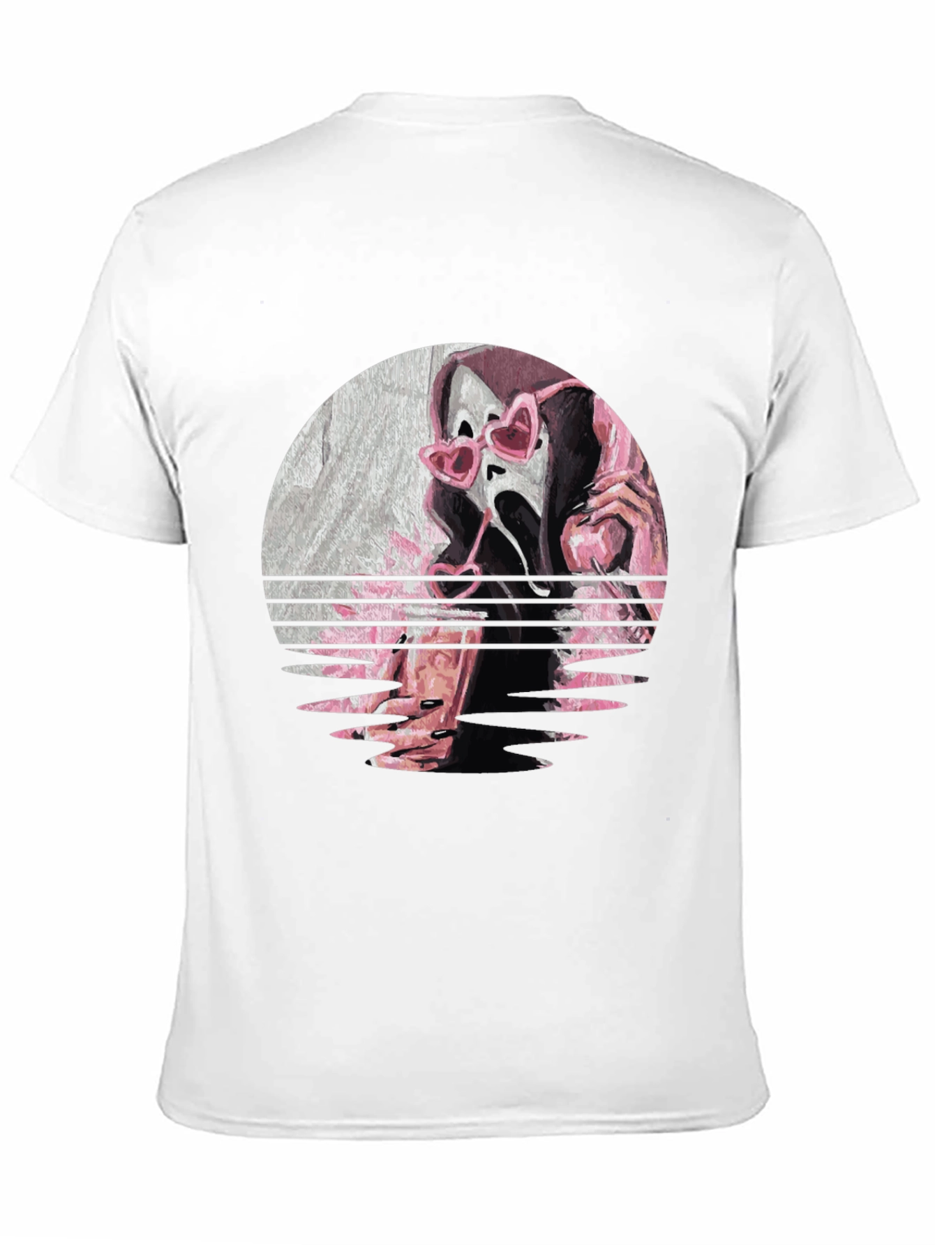 Ghostface Heart Glasses Graphic Tee