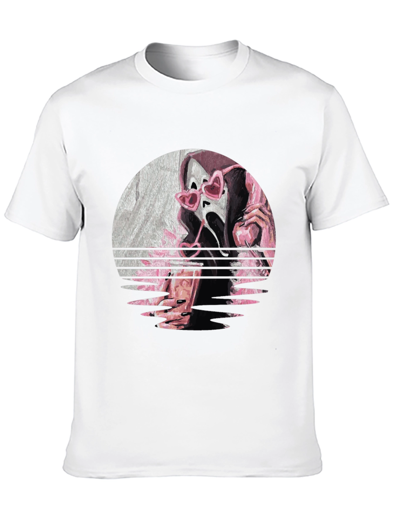 Ghostface Heart Glasses Graphic Tee