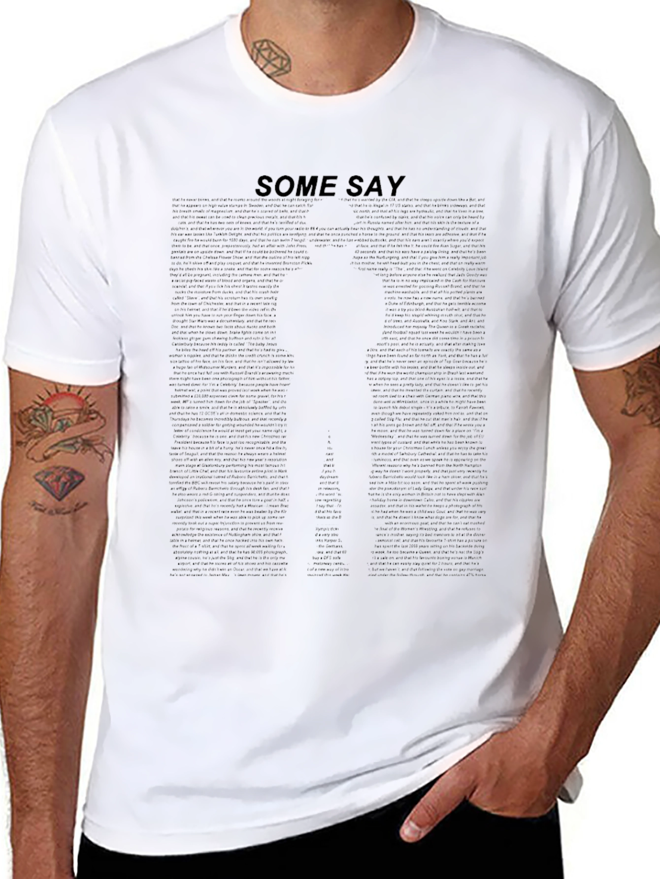 Some Say T-Shirt - Black Graphic Tee