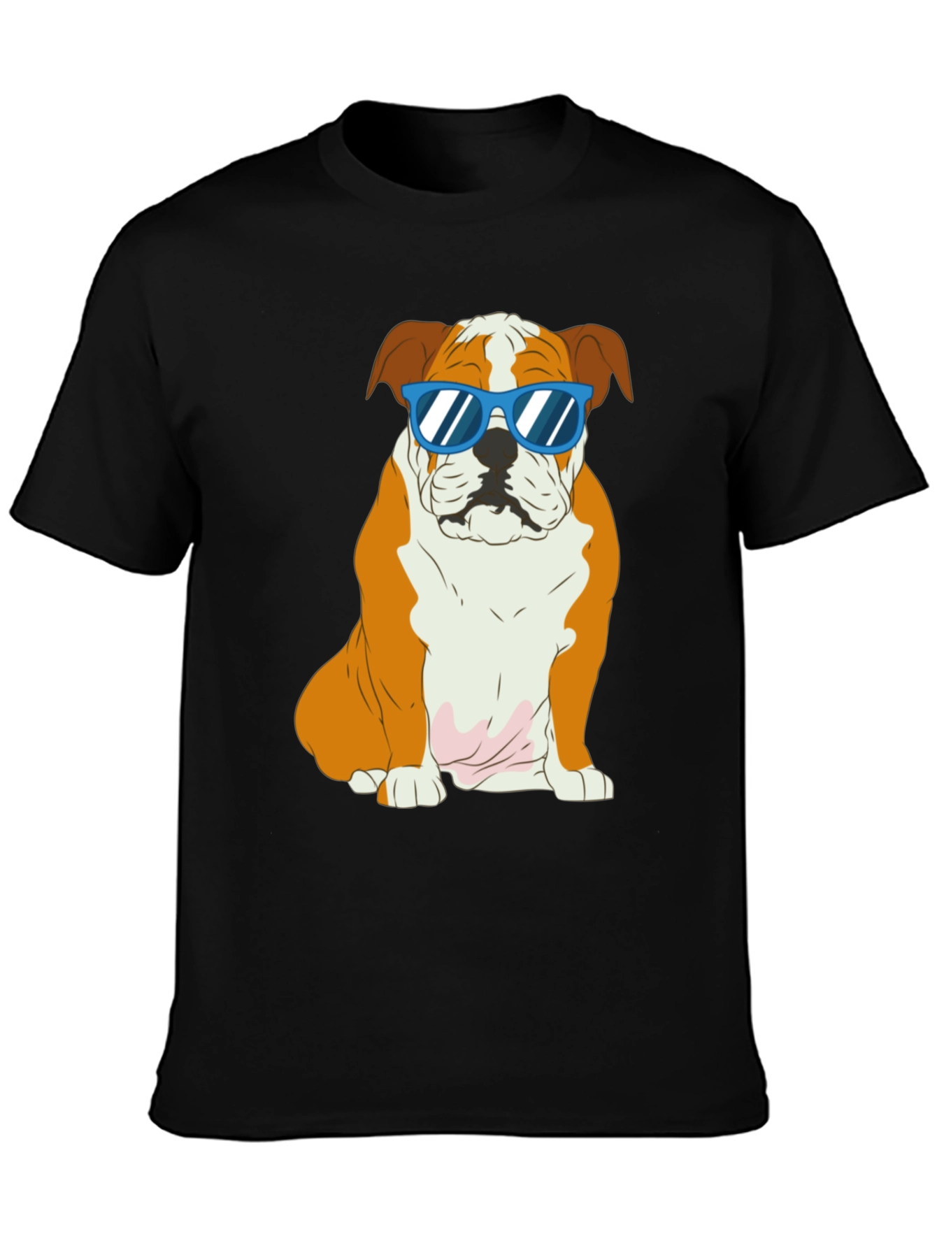Cool Bulldog Graphic T-Shirt - Black