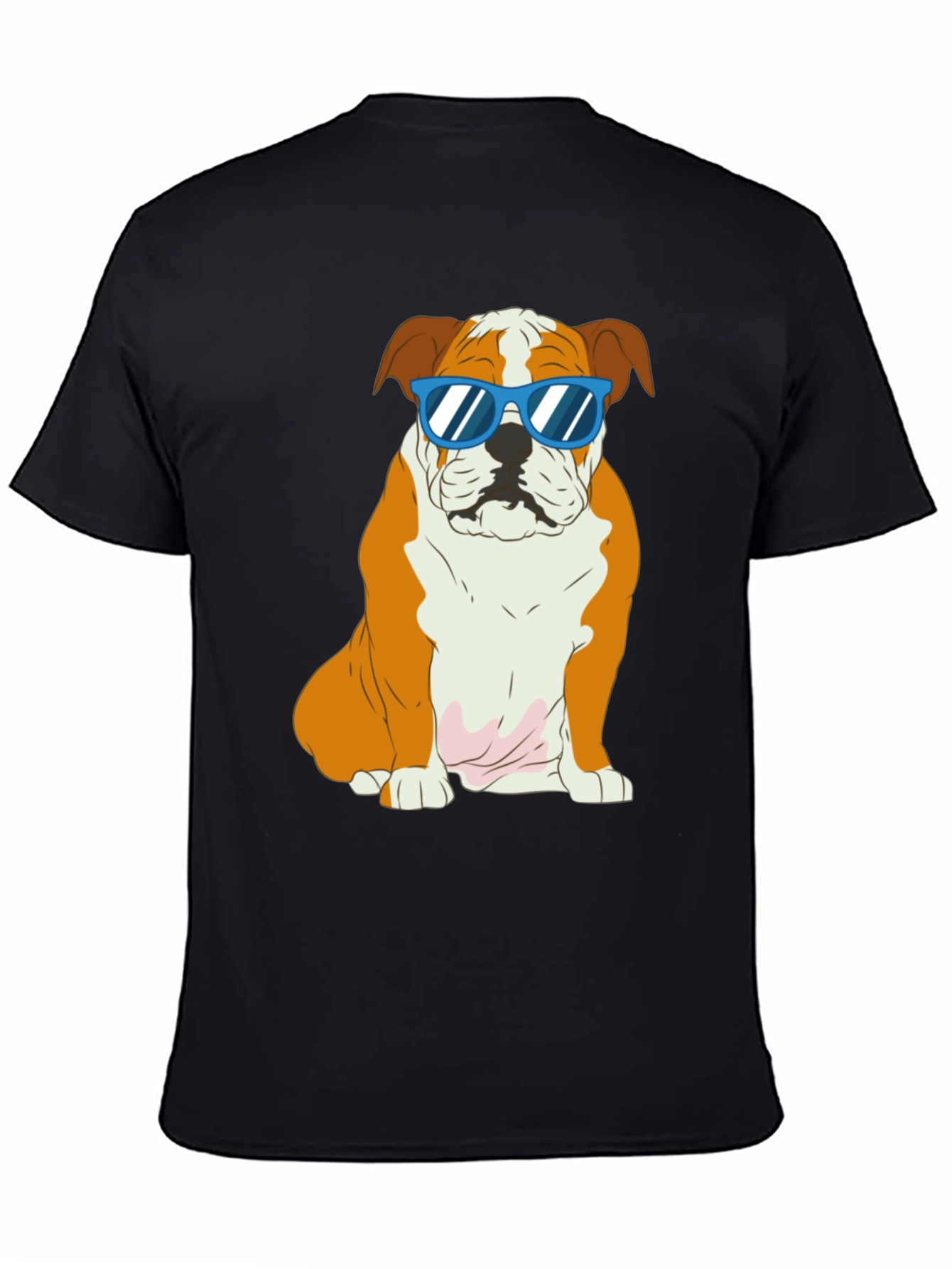 Cool Bulldog Graphic T-Shirt - Black