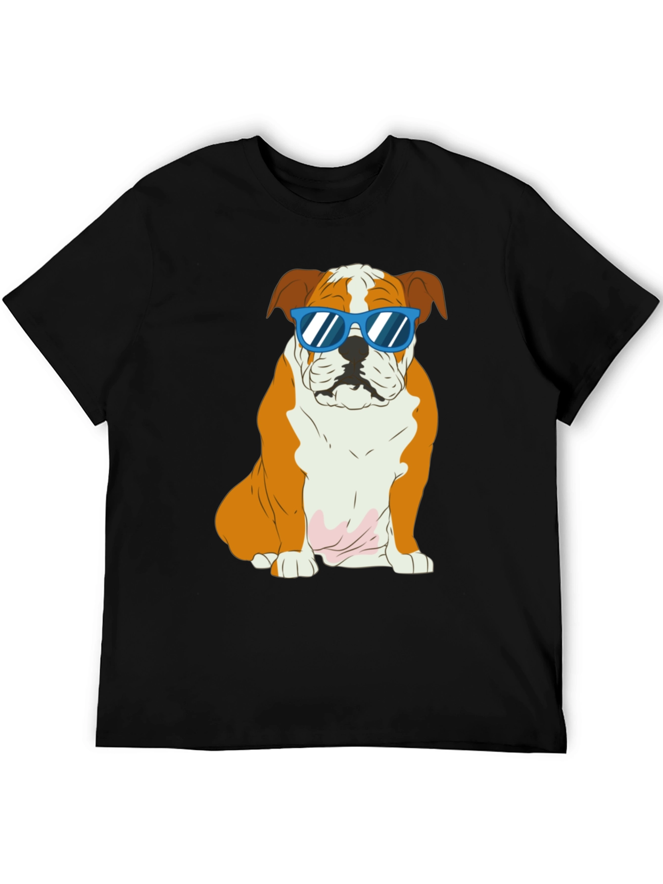 Cool Bulldog Graphic T-Shirt - Black