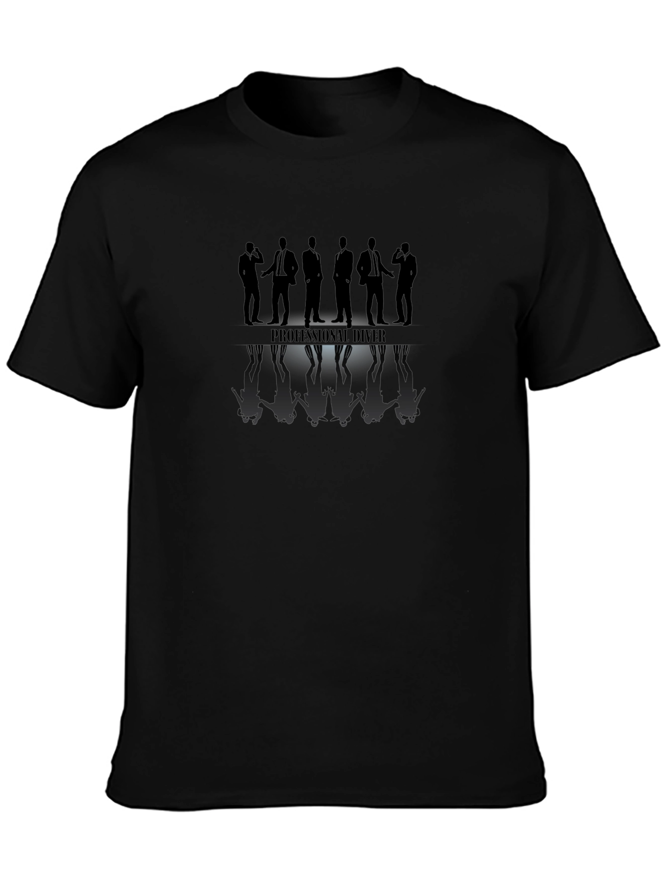 Professional Diver Silhouette Black T-Shirt