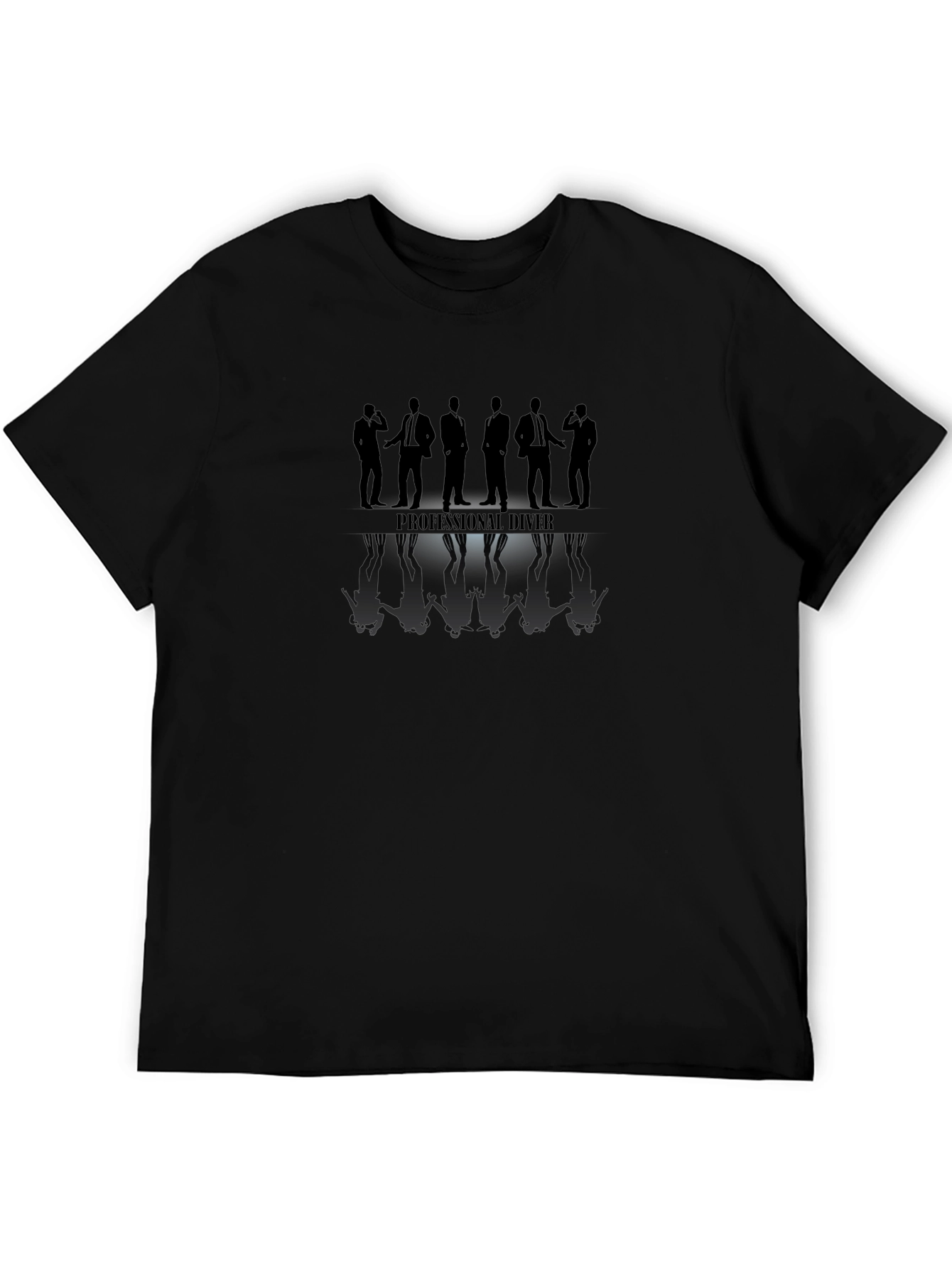 Professional Diver Silhouette Black T-Shirt