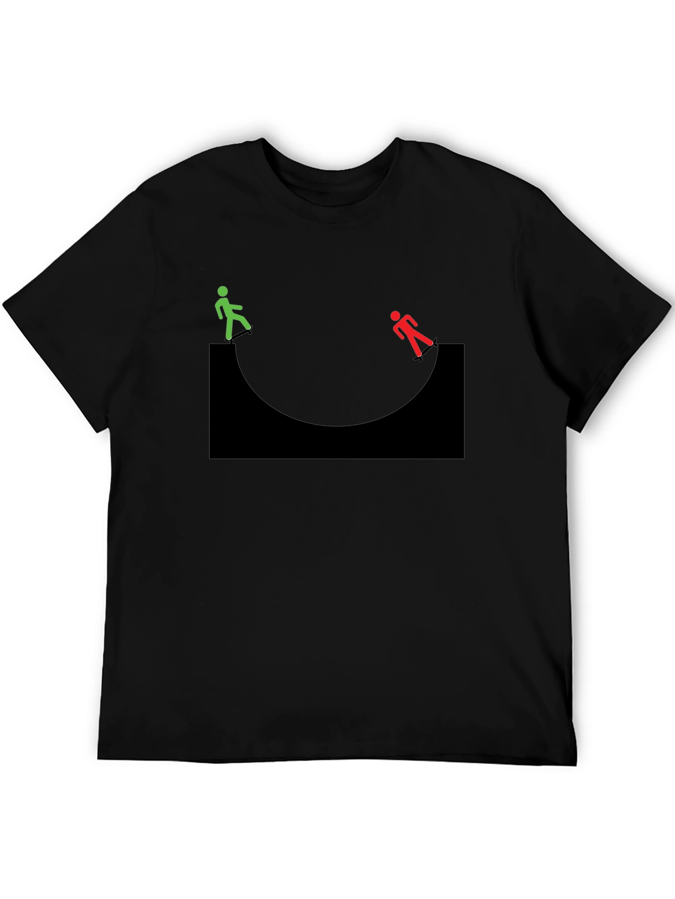 Black T-Shirt with Going Down Graphic