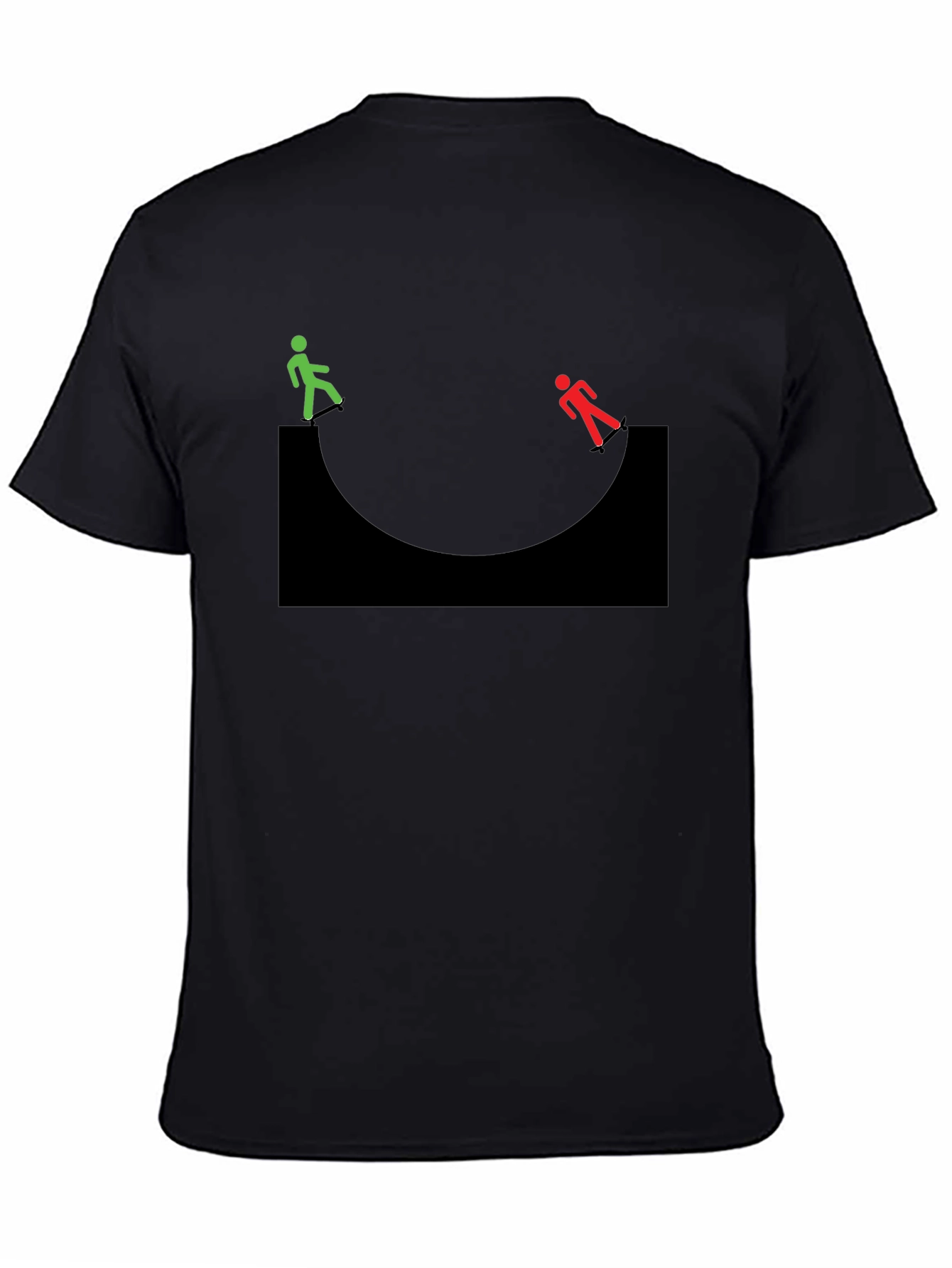 Black T-Shirt with Going Down Graphic