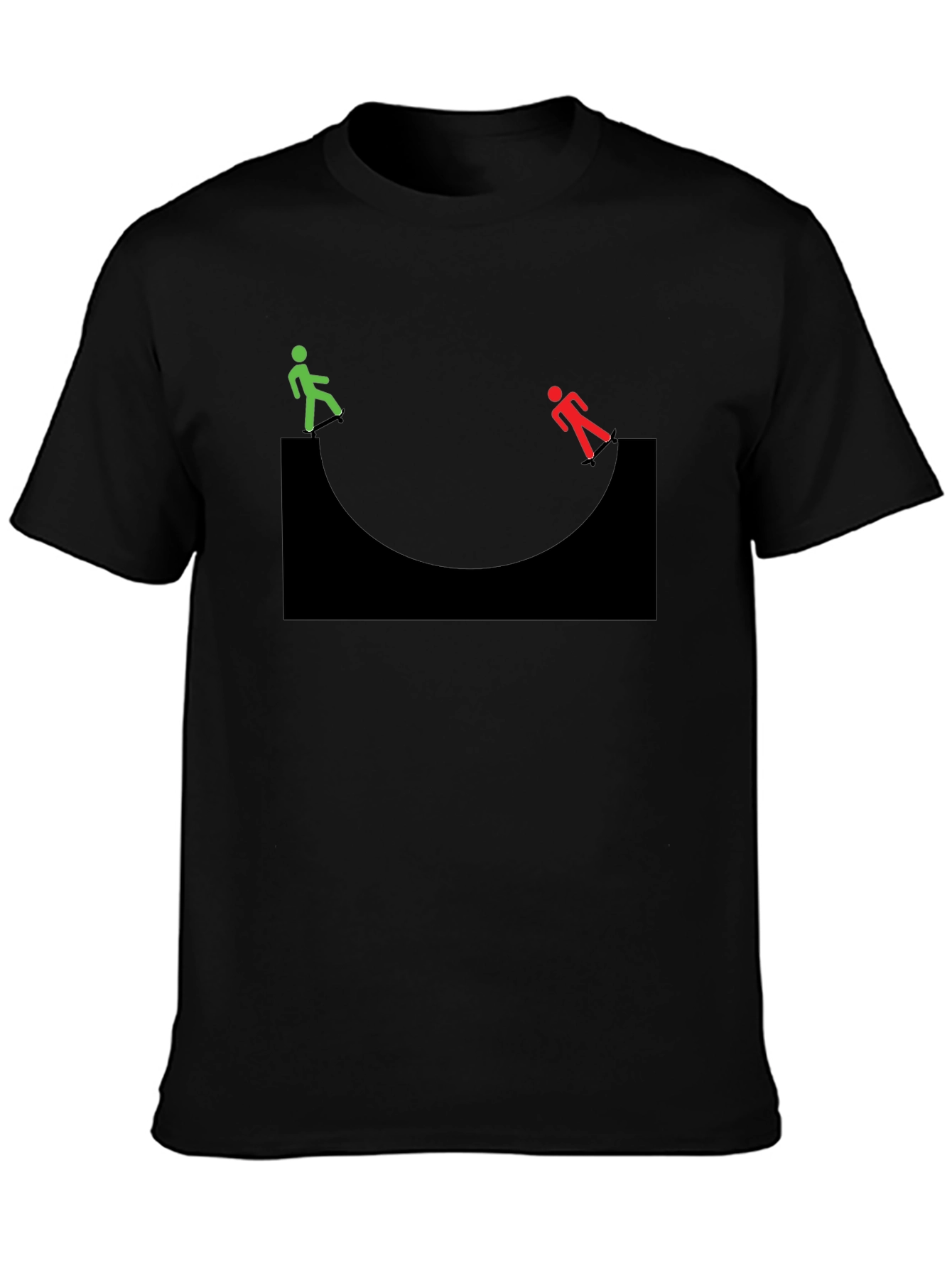Black T-Shirt with Going Down Graphic