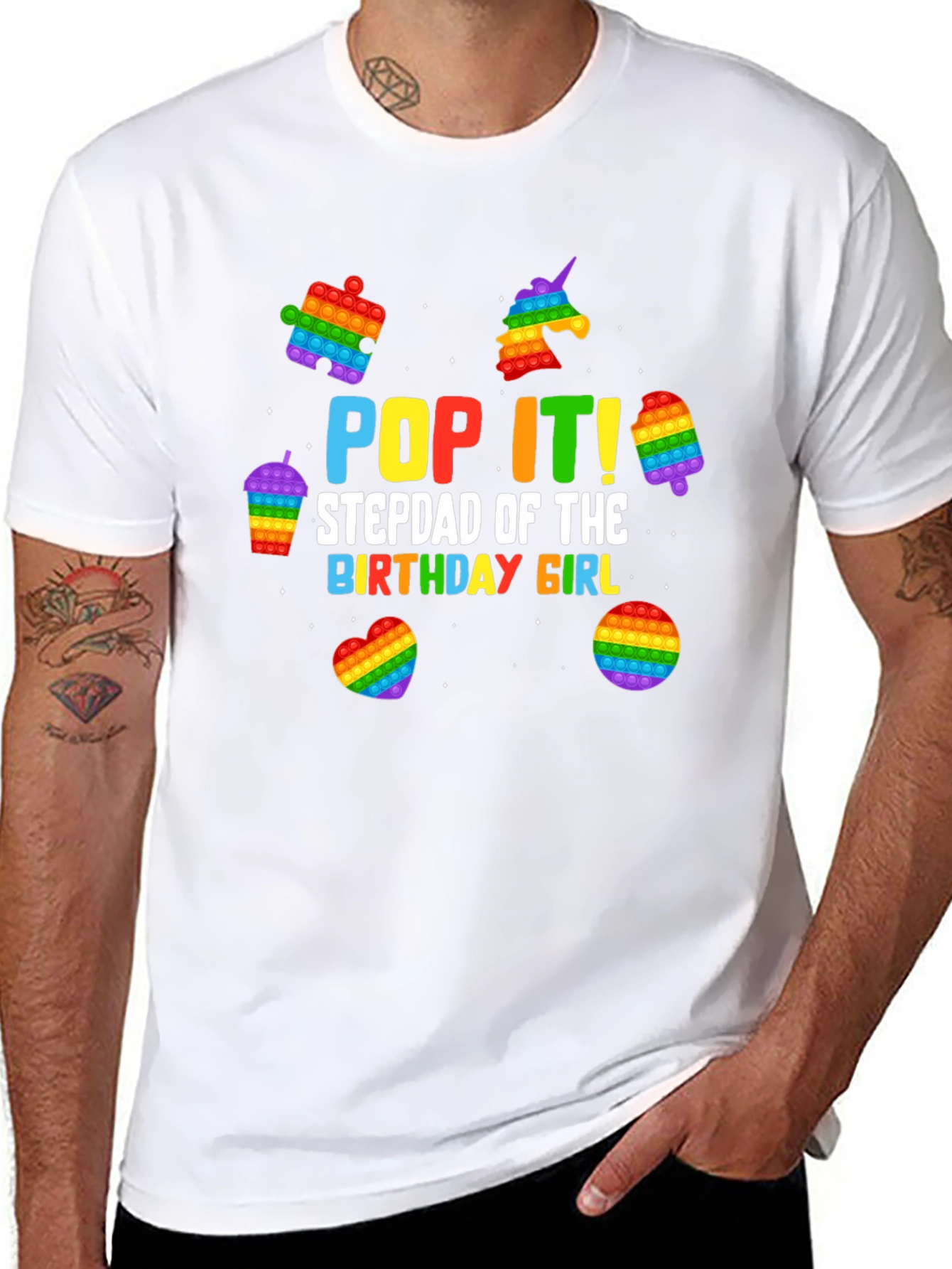 Pop It! Birthday Stepdad T-Shirt