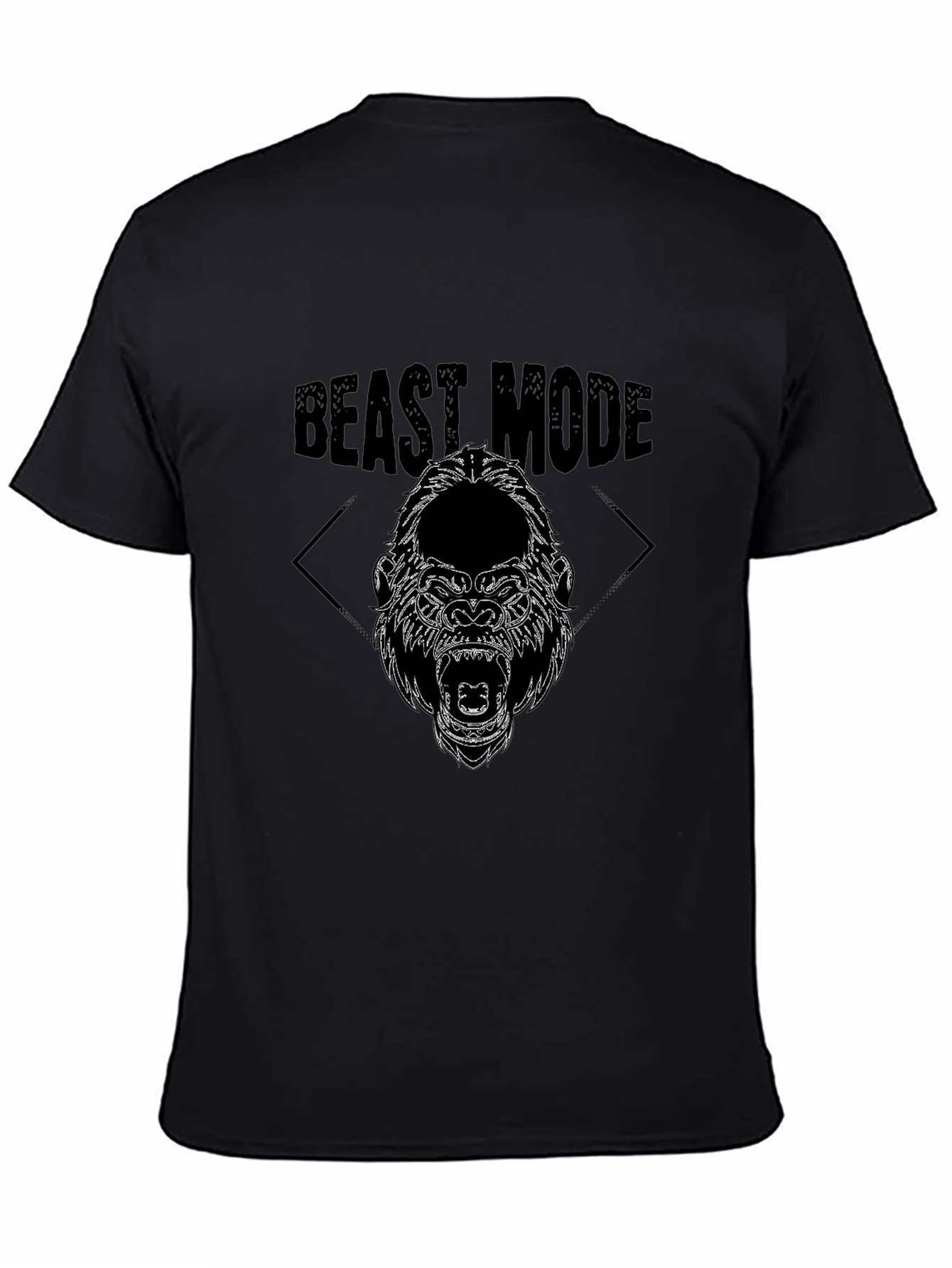 Beast Mode Gorilla Graphic T-Shirt - Black