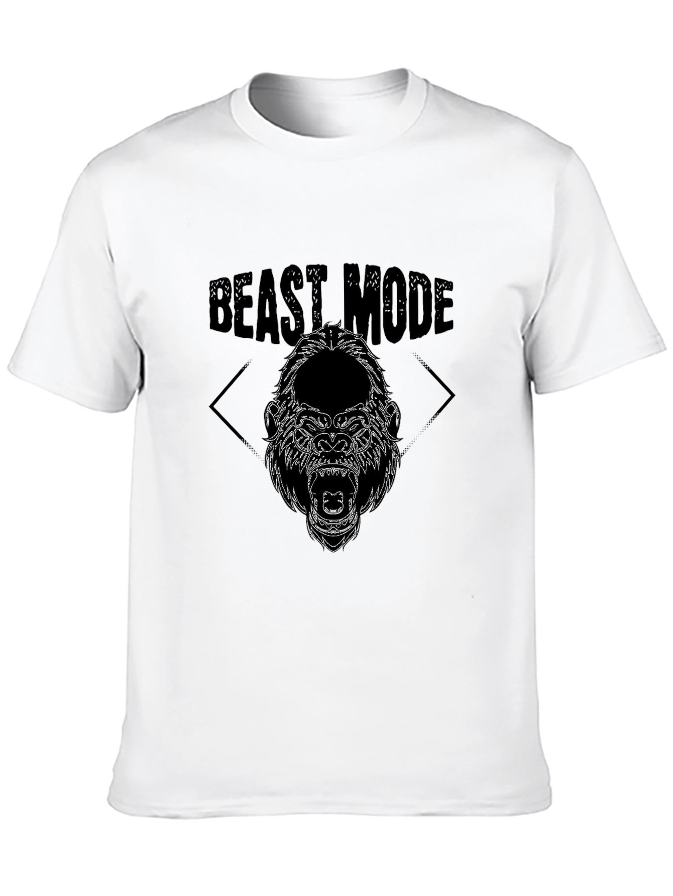 Beast Mode Gorilla Graphic T-Shirt - Black