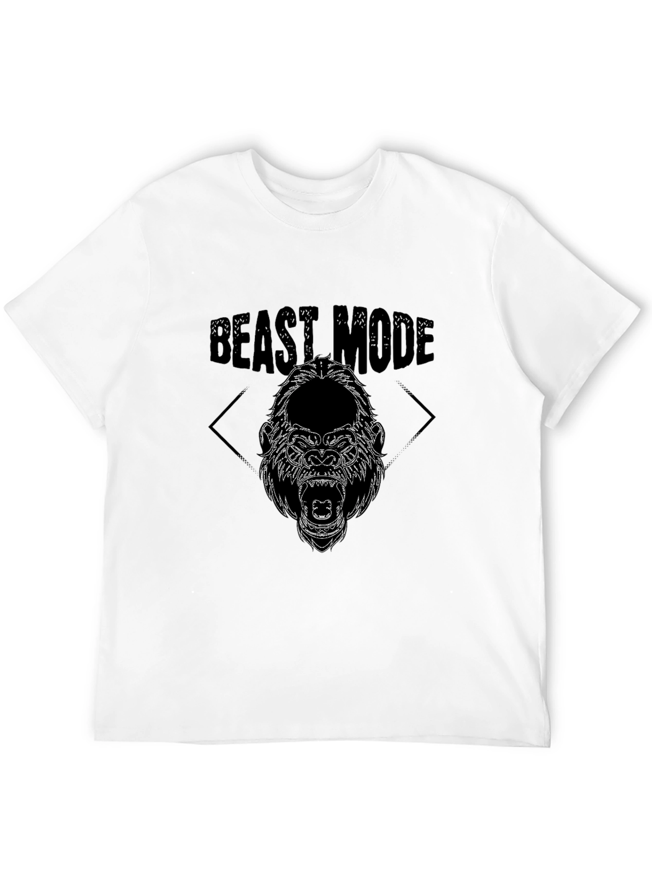 Beast Mode Gorilla Graphic T-Shirt - Black