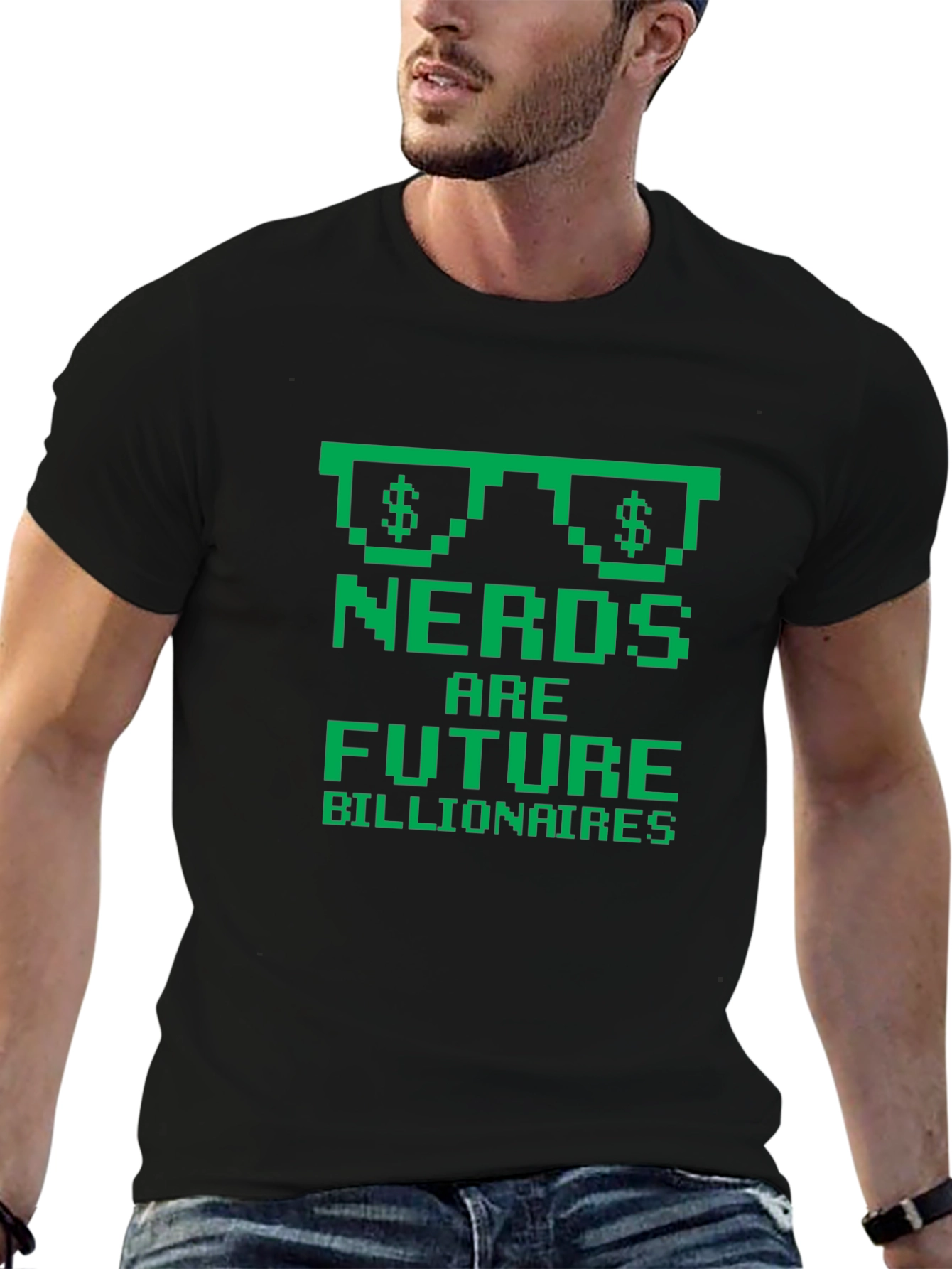 Nerds are Future Billionaires Black T-Shirt