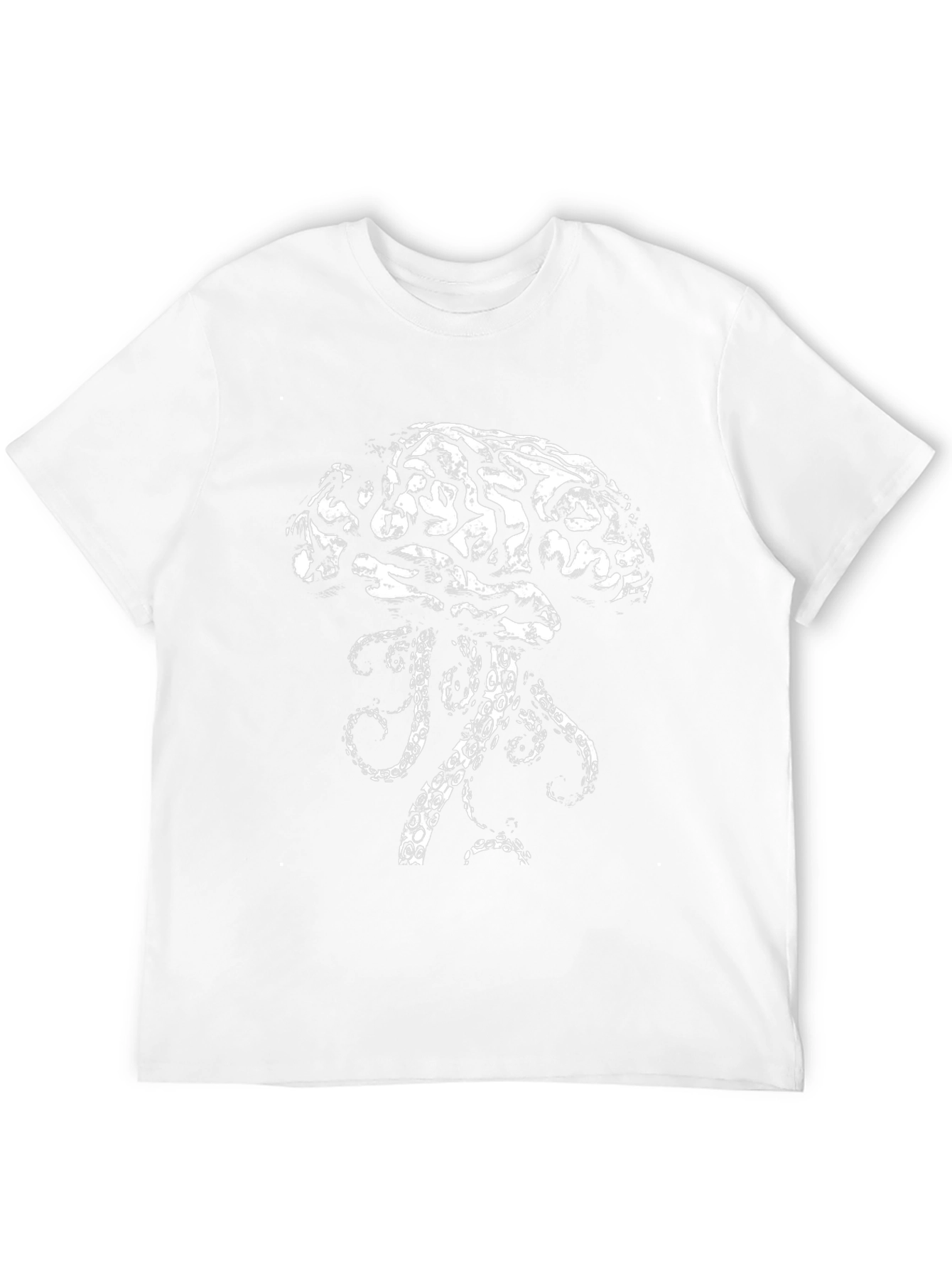 Brain Squid Graphic Tee - Black Cotton T-Shirt