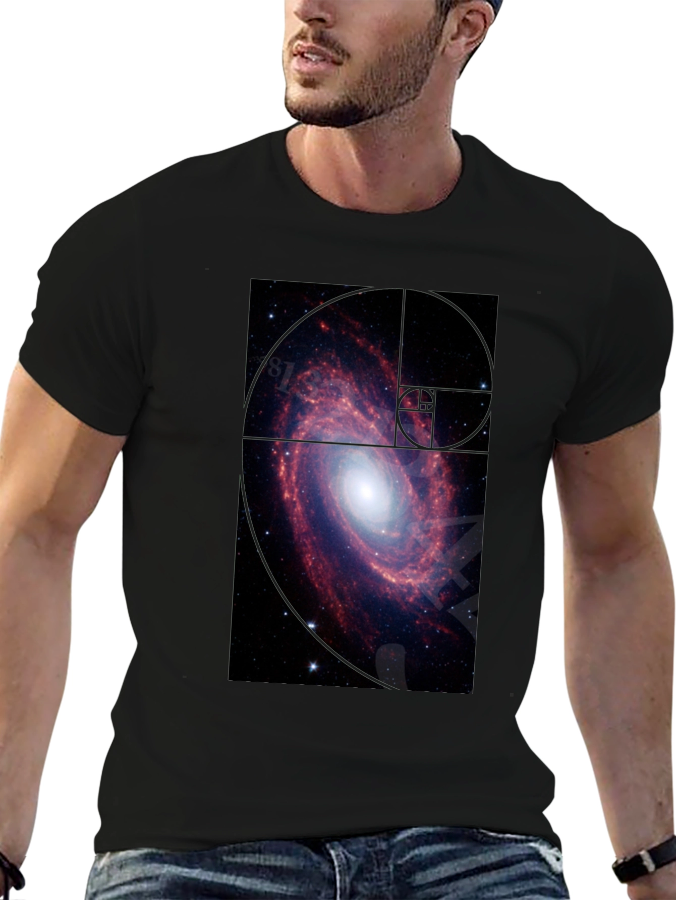 Galaxy Spiral T-Shirt - Black Cotton Tee