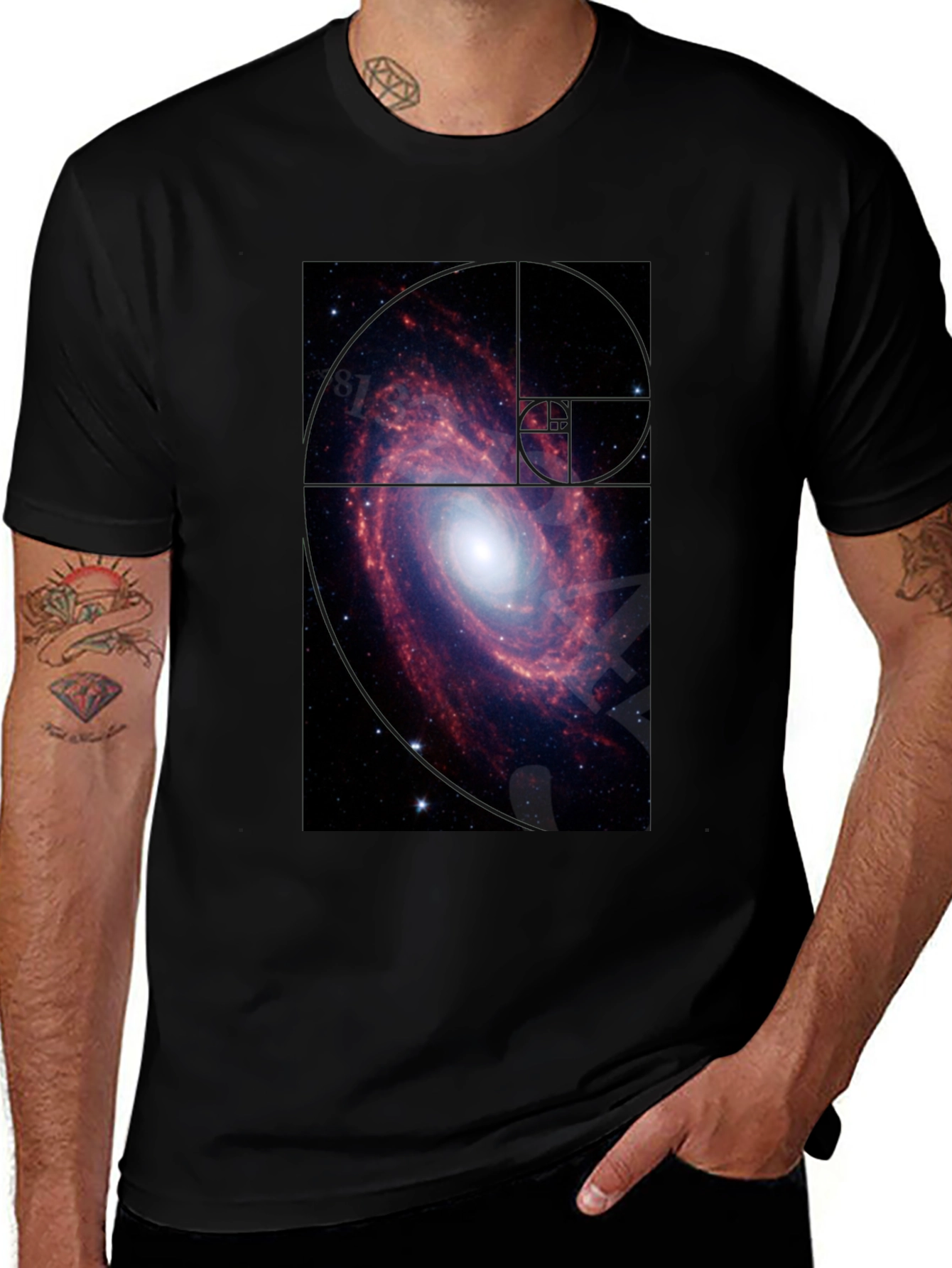 Galaxy Spiral T-Shirt - Black Cotton Tee