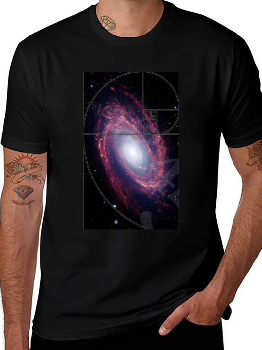 Galaxy Spiral T-Shirt - Black Cotton Tee