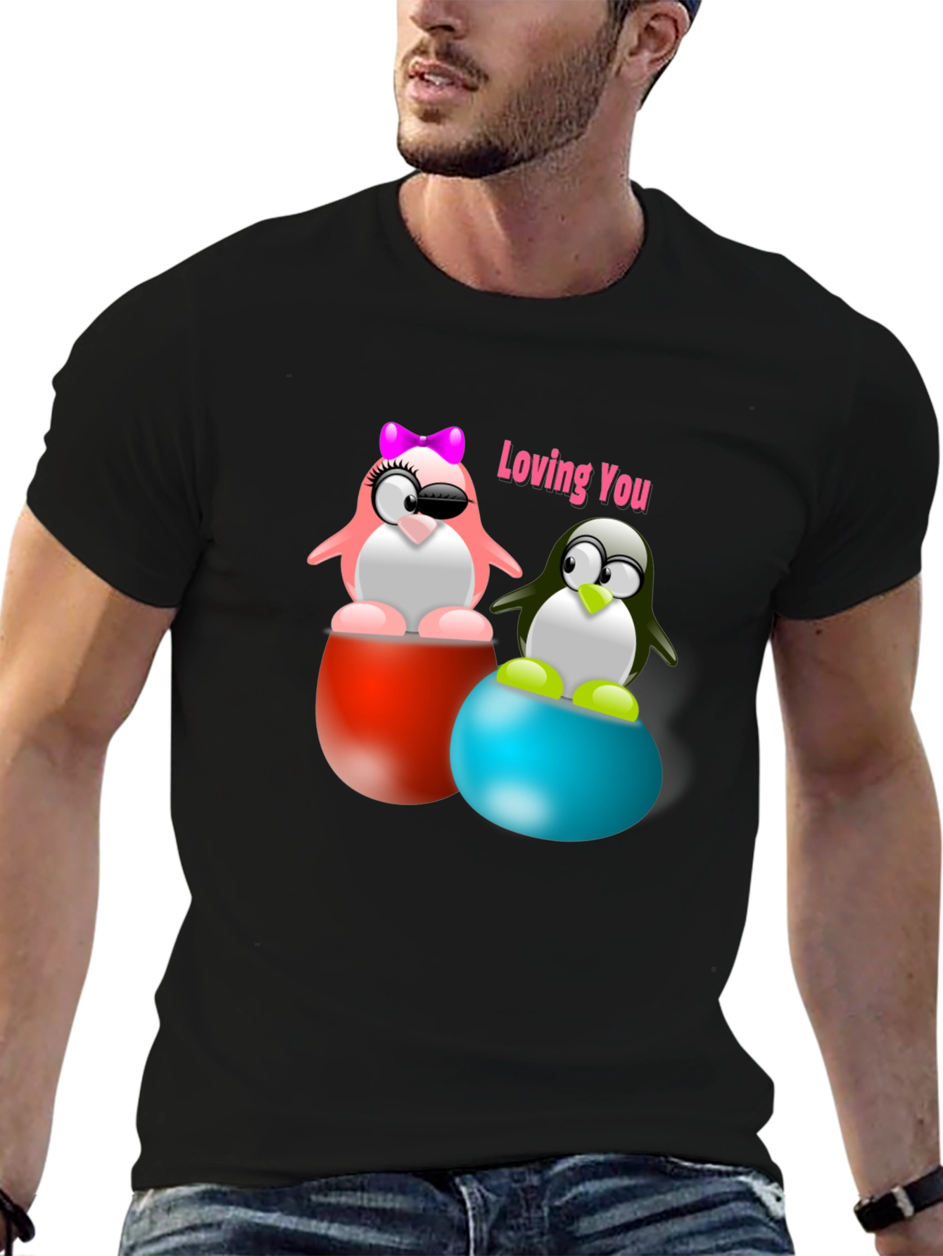 Loving Penguins Graphic T-Shirt - Stylish & Unique