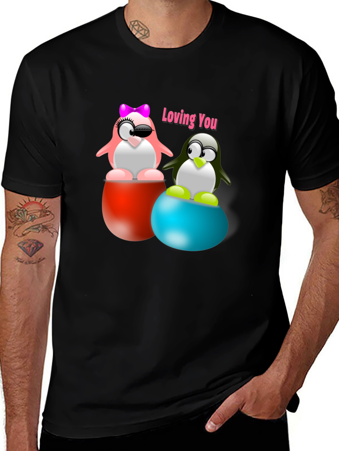 Loving Penguins Graphic T-Shirt - Stylish & Unique