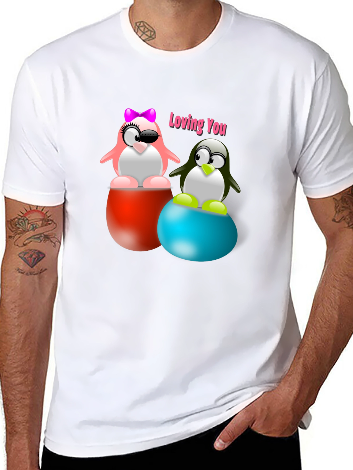 Loving Penguins Graphic T-Shirt - Stylish & Unique