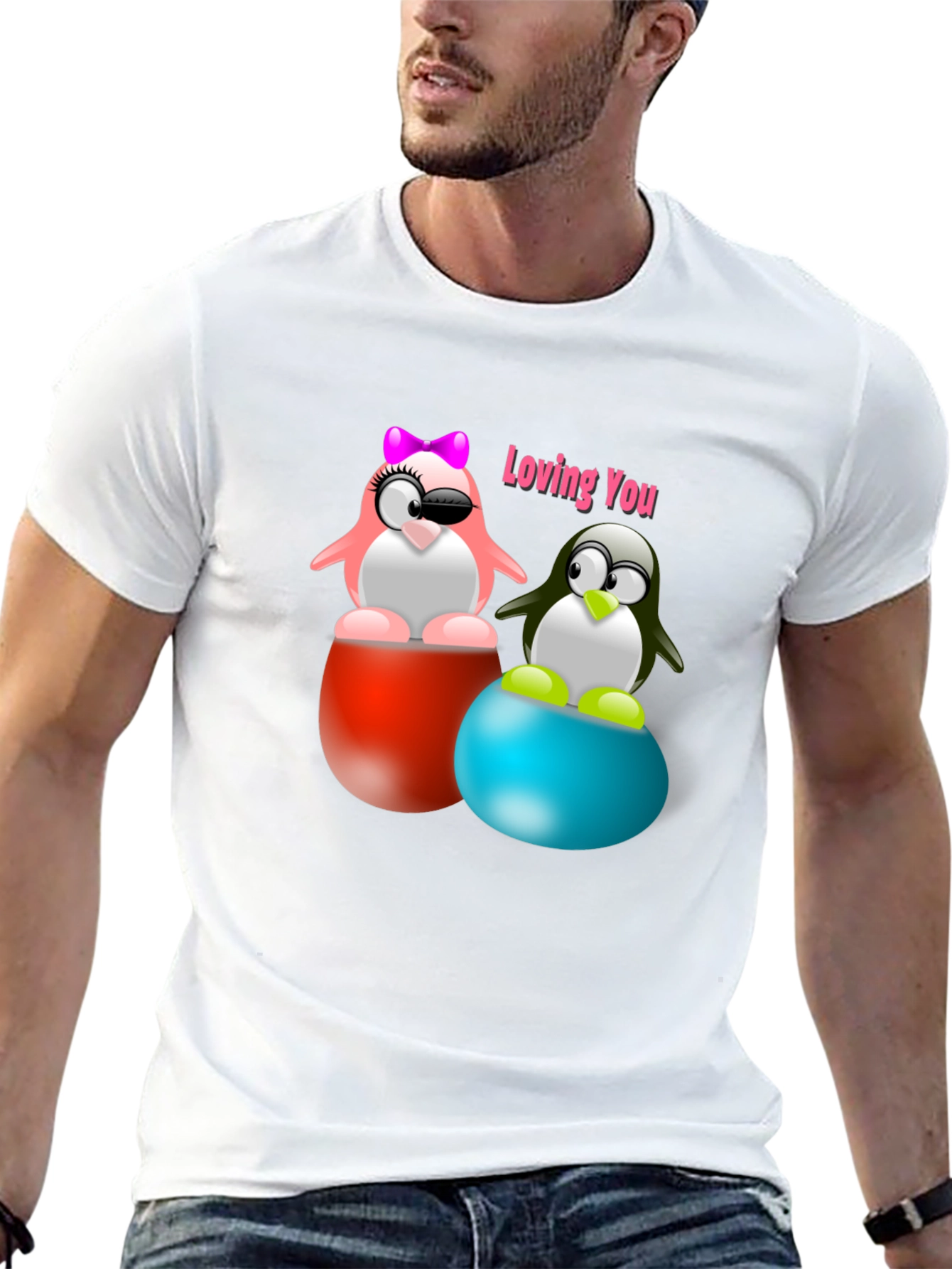 Loving Penguins Graphic T-Shirt - Stylish & Unique