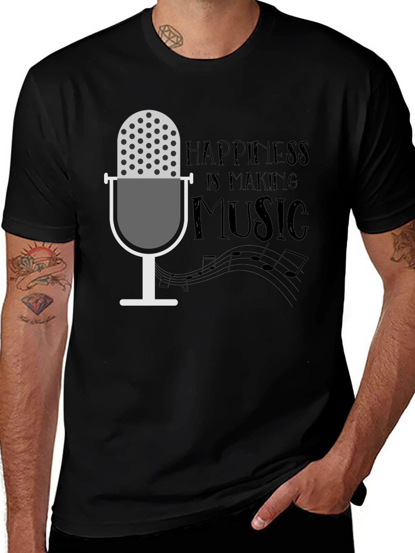 Happiness is Making Music Graphic Tee
