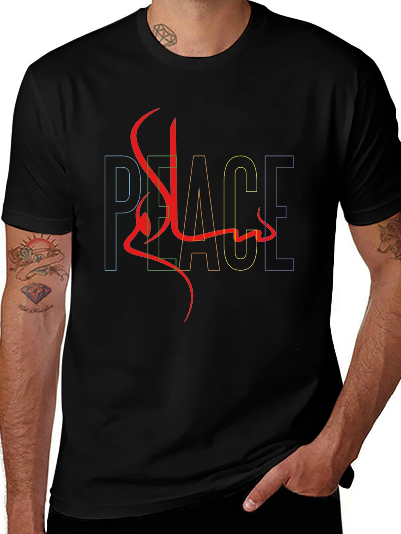 Peace Salam Graphic Tee - Black Unisex Shirt