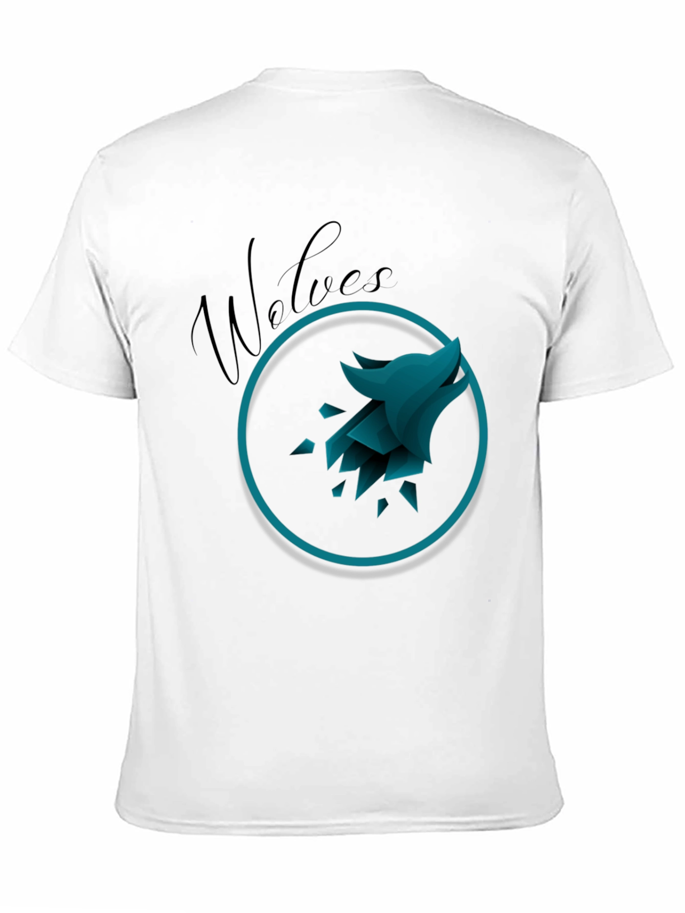 Mens Black Wolves Graphic T-Shirt