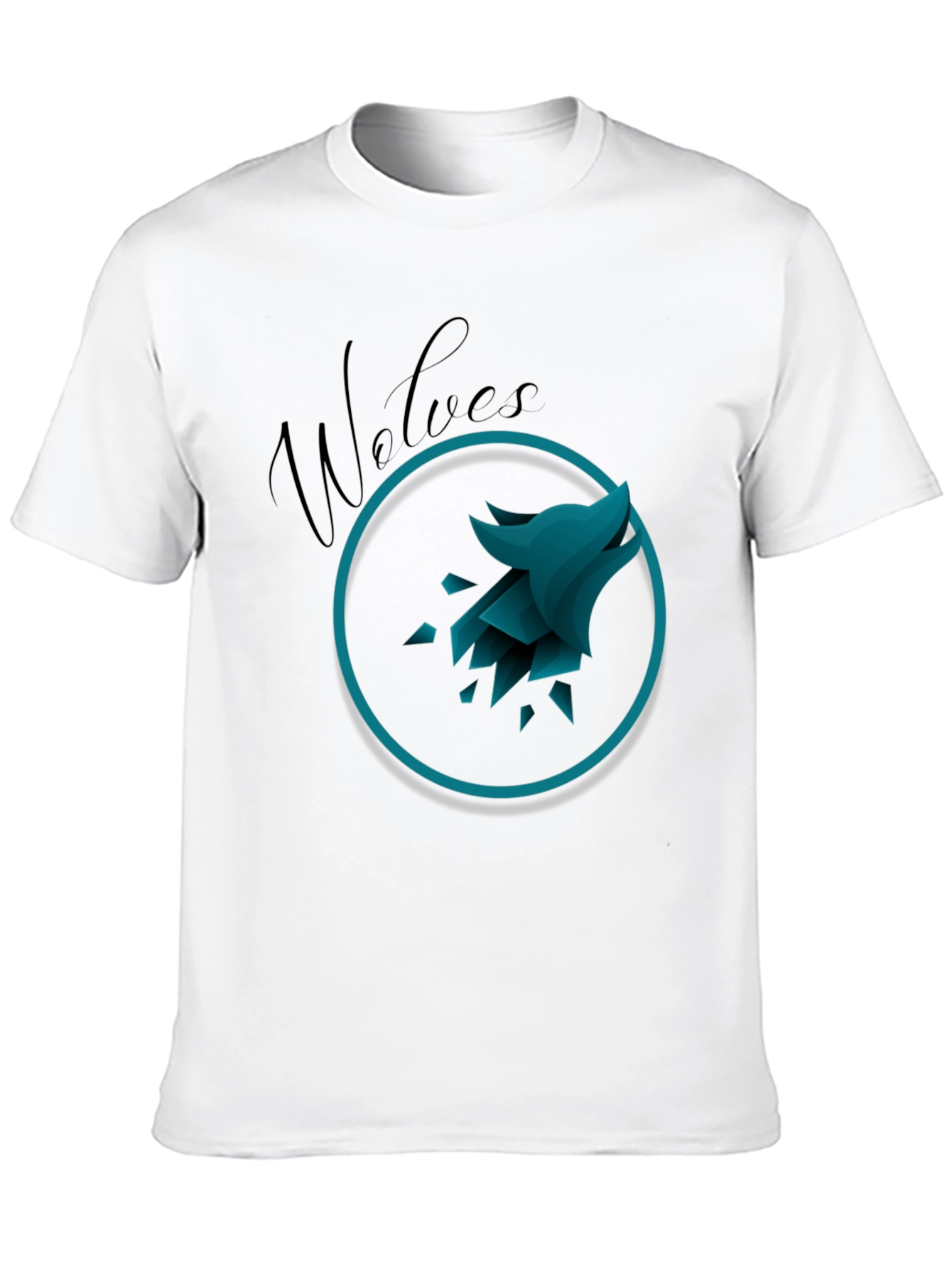 Mens Black Wolves Graphic T-Shirt