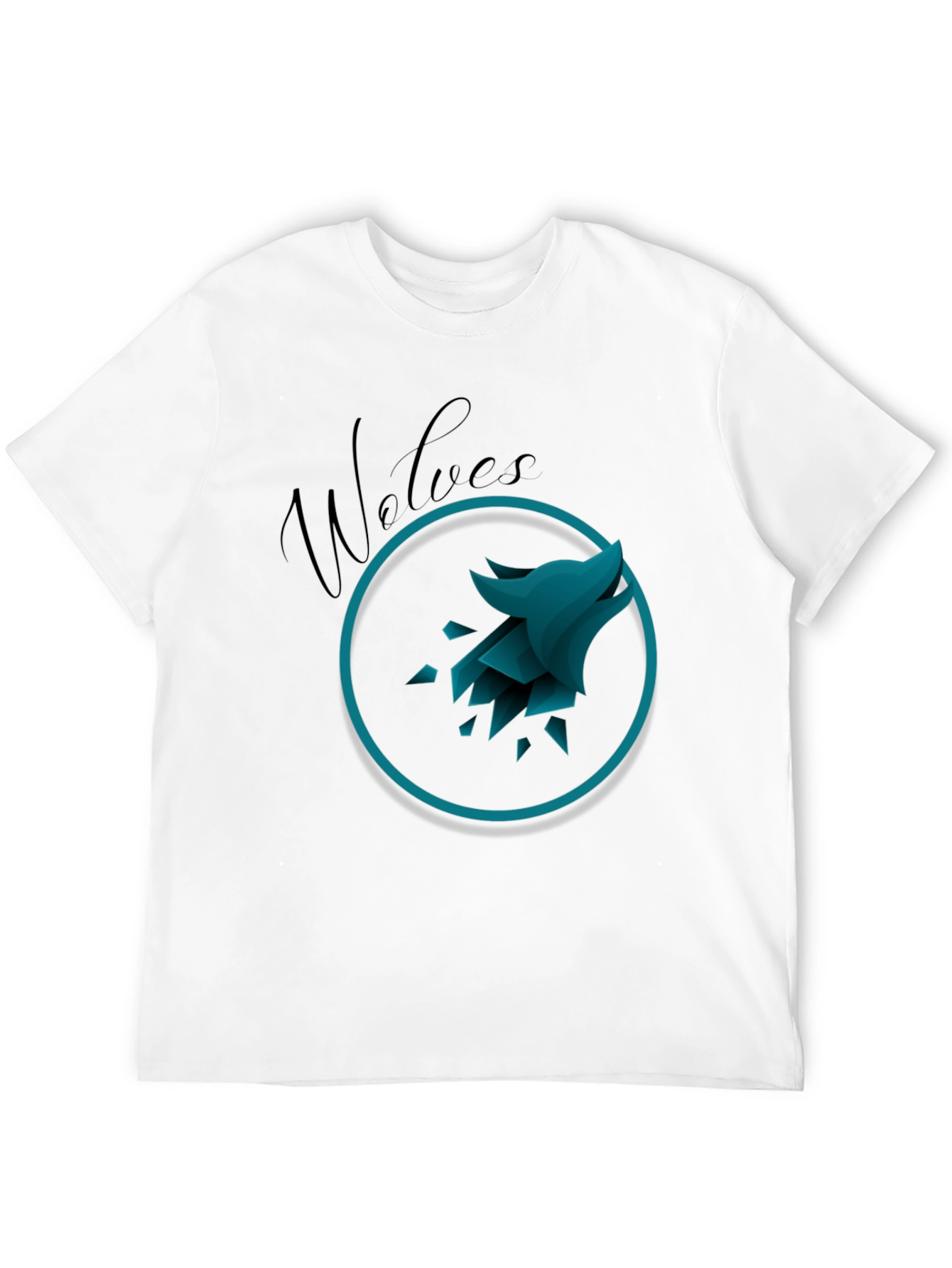 Mens Black Wolves Graphic T-Shirt