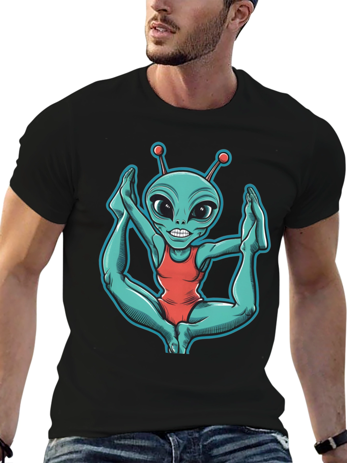 Alien Yoga T-Shirt - Funny Extraterrestrial Tee