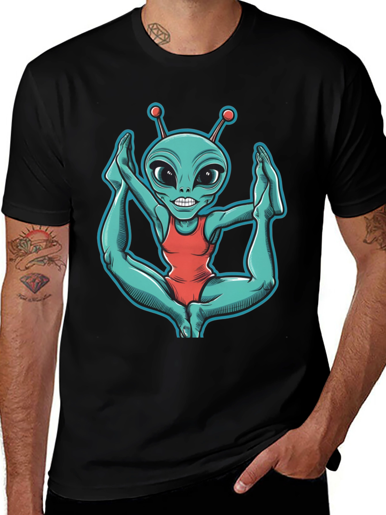 Alien Yoga T-Shirt - Funny Extraterrestrial Tee