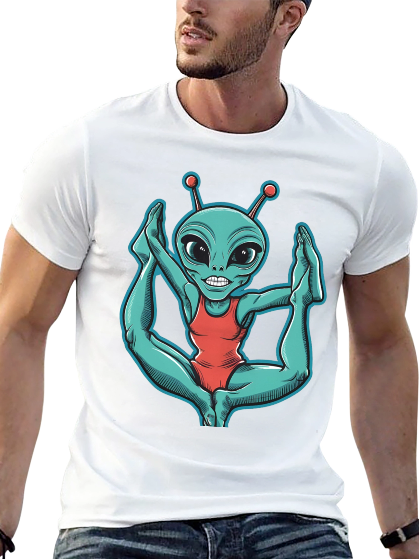 Alien Yoga T-Shirt - Funny Extraterrestrial Tee