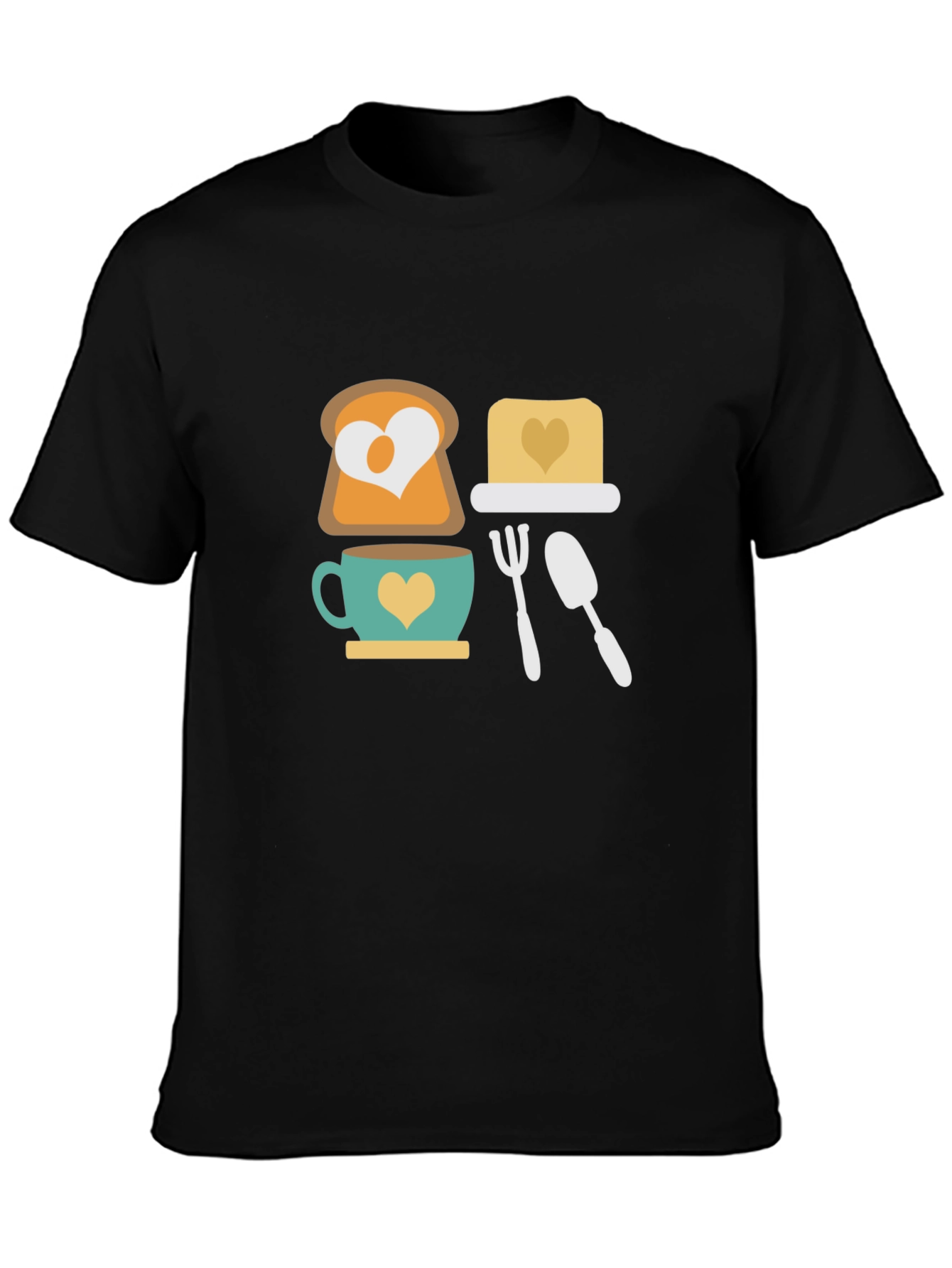 Breakfast Lover T-Shirt - Toast Coffee & Butter