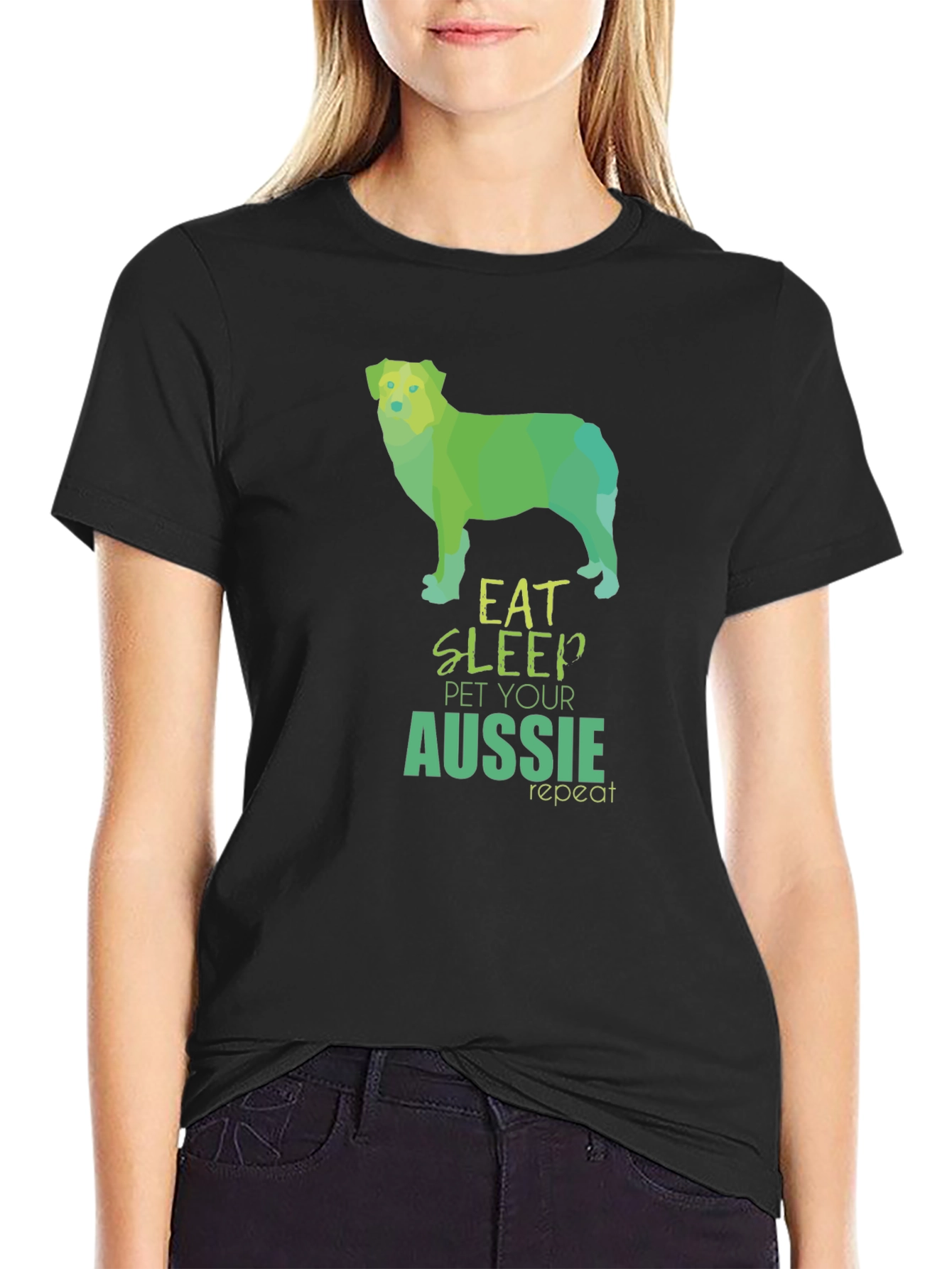 Eat Sleep Pet Aussie Repeat T-Shirt
