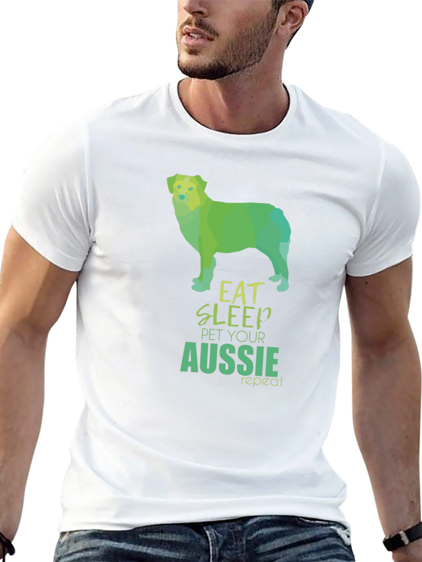 Eat Sleep Pet Aussie Repeat T-Shirt