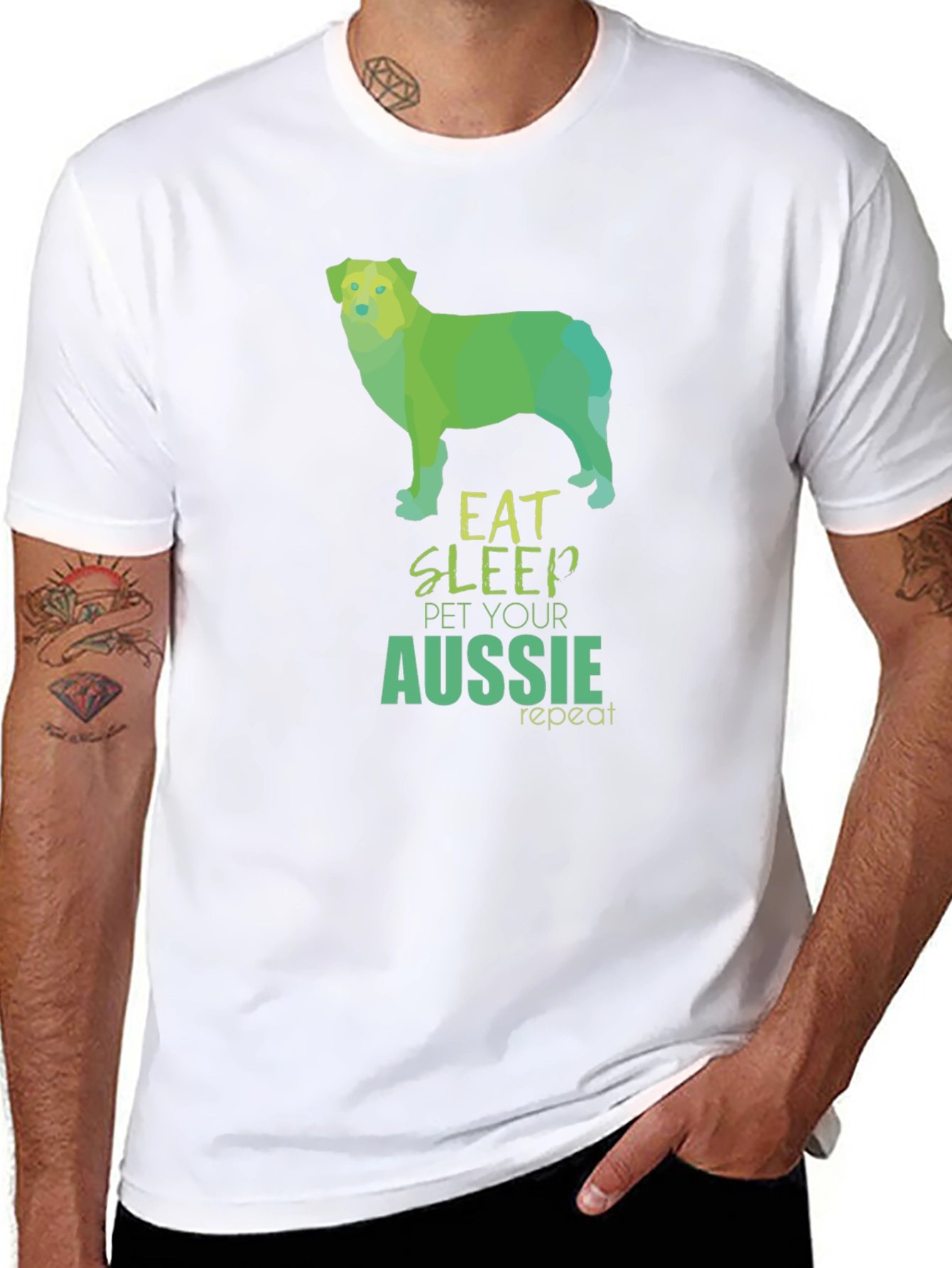 Eat Sleep Pet Aussie Repeat T-Shirt
