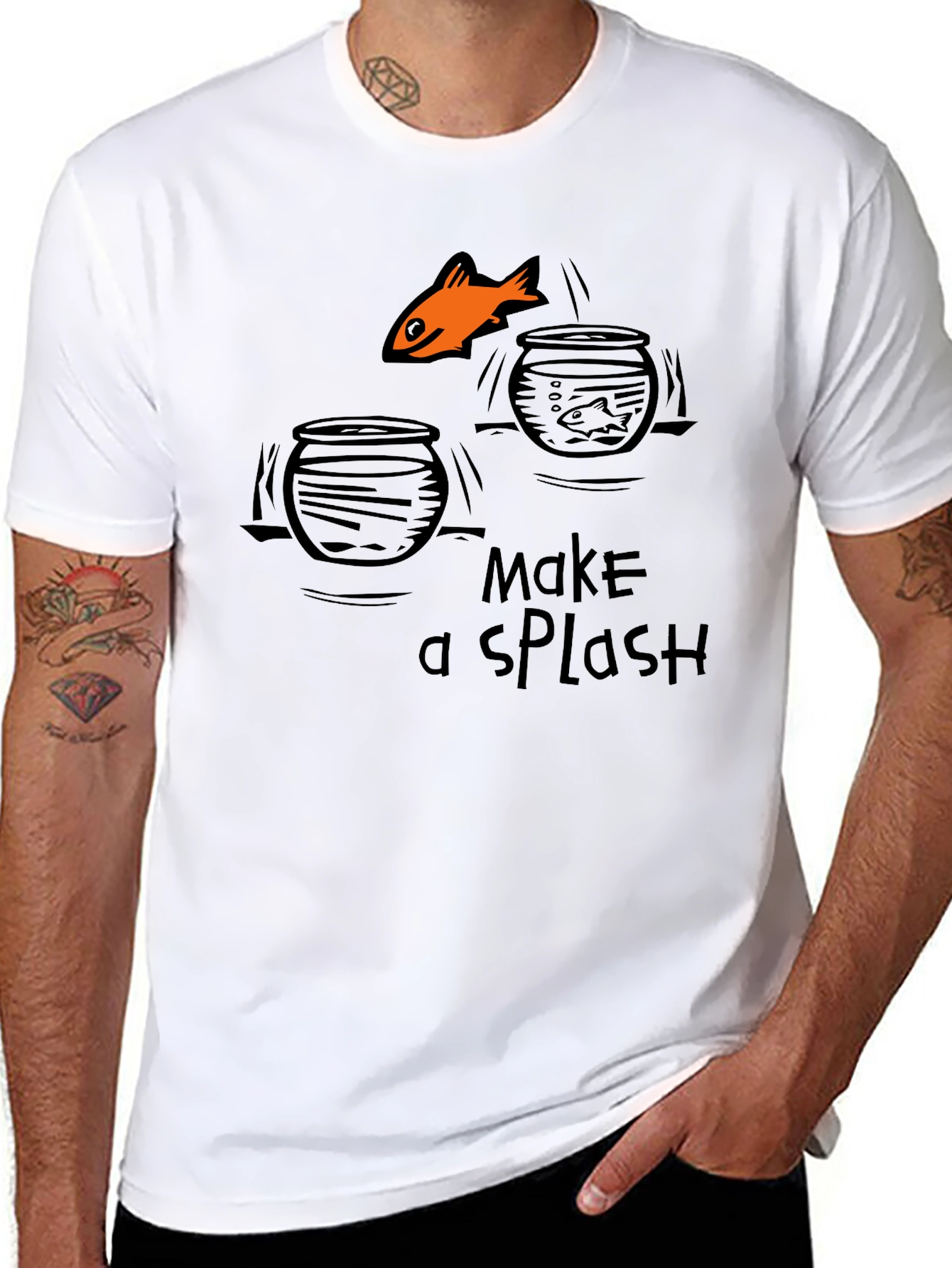 Make a Splash Graphic T-Shirt - Black